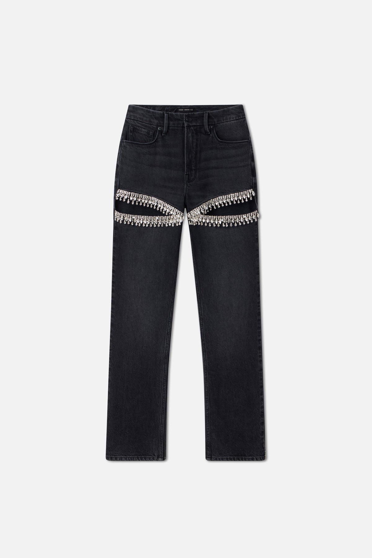 Premium GOOD ICON STRAIGHT DIAMOND JEANS BLACK376