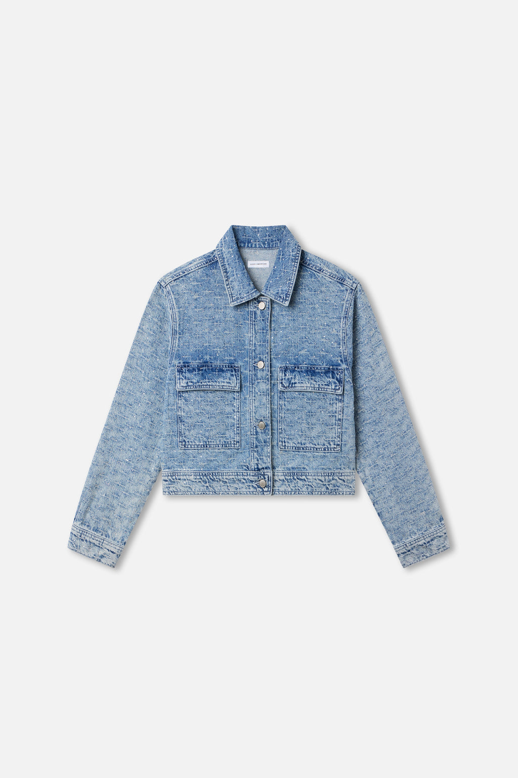 Premium CRYSTAL DENIM JACKET INDIGO1070