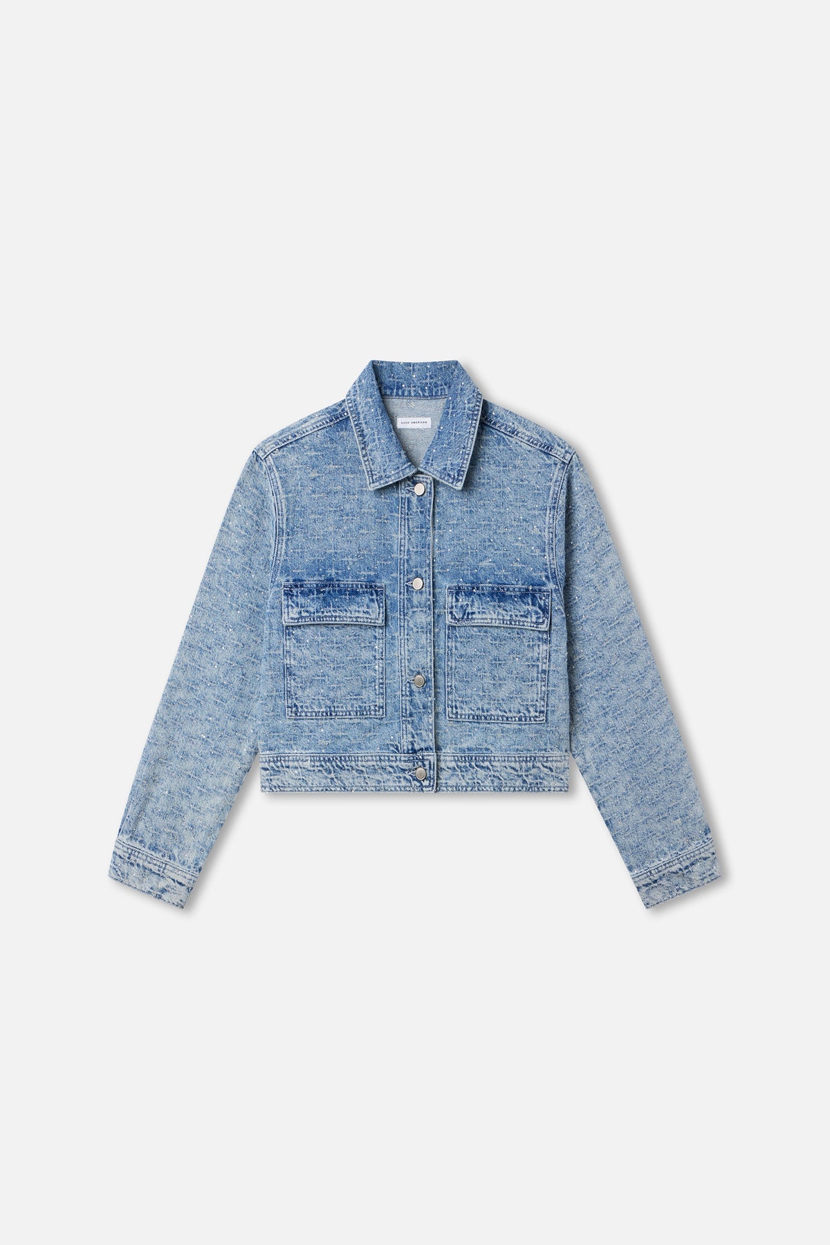 Premium CRYSTAL DENIM JACKET INDIGO1070