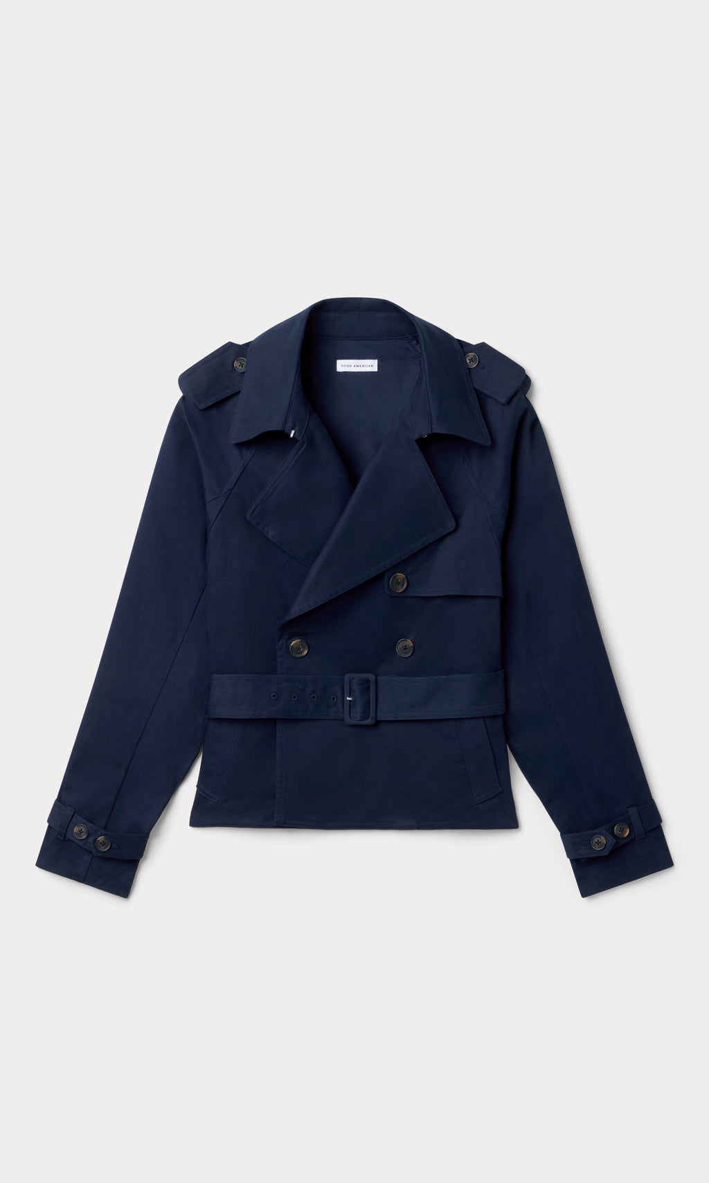 Premium THE CROPPED TRENCH JACKET NEW NAVY002