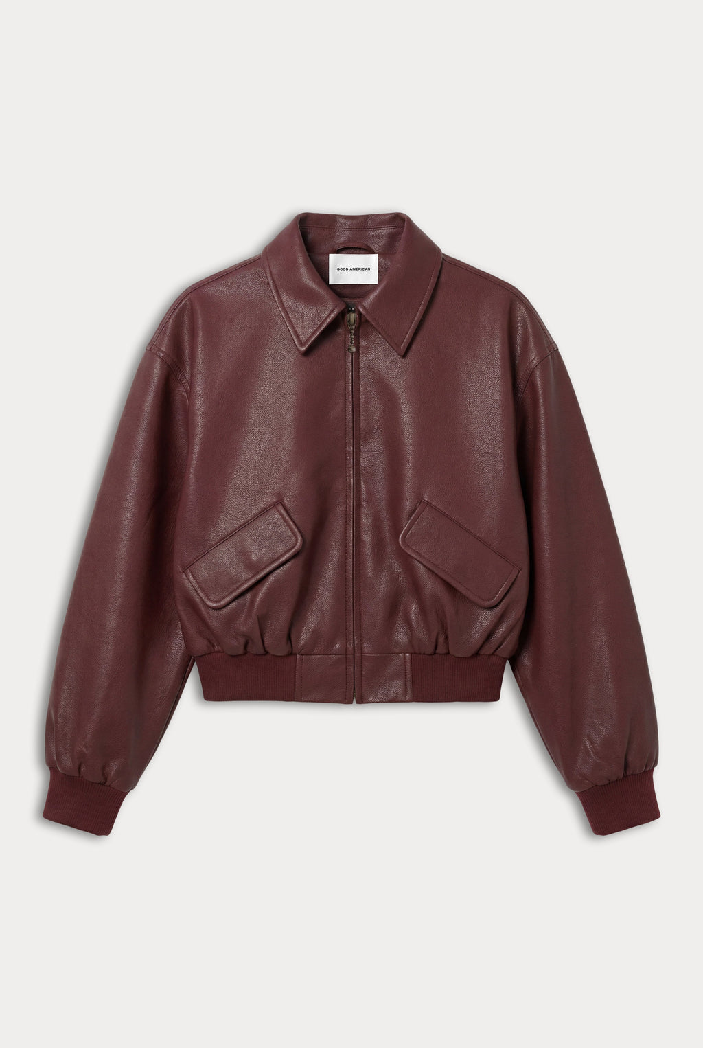Premium THE BETTER THAN LEATHER BOMBER JACKET BERRY NOIR