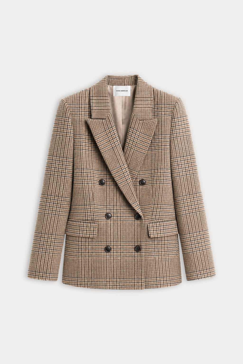 Premium THE DOUBLE BREASTED BLAZER BROWN PLAID