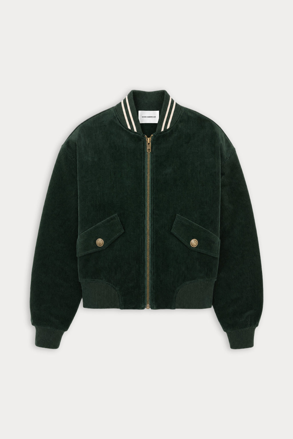 Premium THE CORD VARSITY JACKET FOREST GREEN