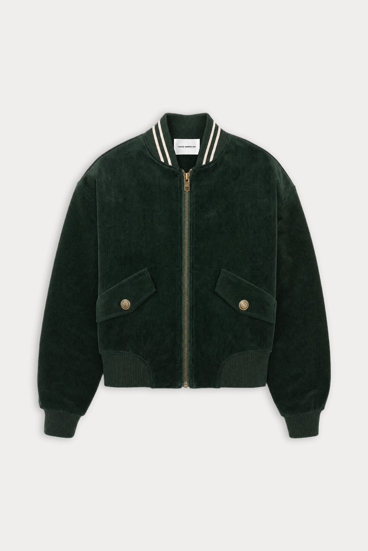 Premium THE CORD VARSITY JACKET FOREST GREEN