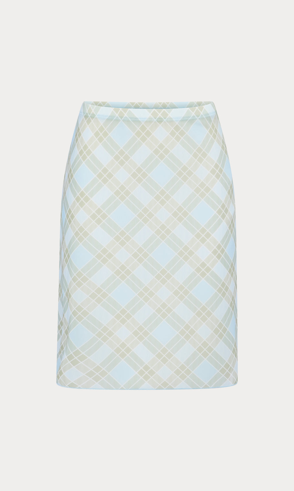 Premium THE MESH MIDI SKIRT SUMMER PLAID HONEY