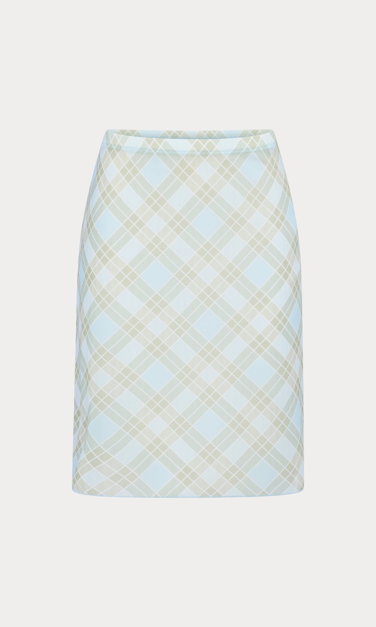 Premium THE MESH MIDI SKIRT SUMMER PLAID HONEY