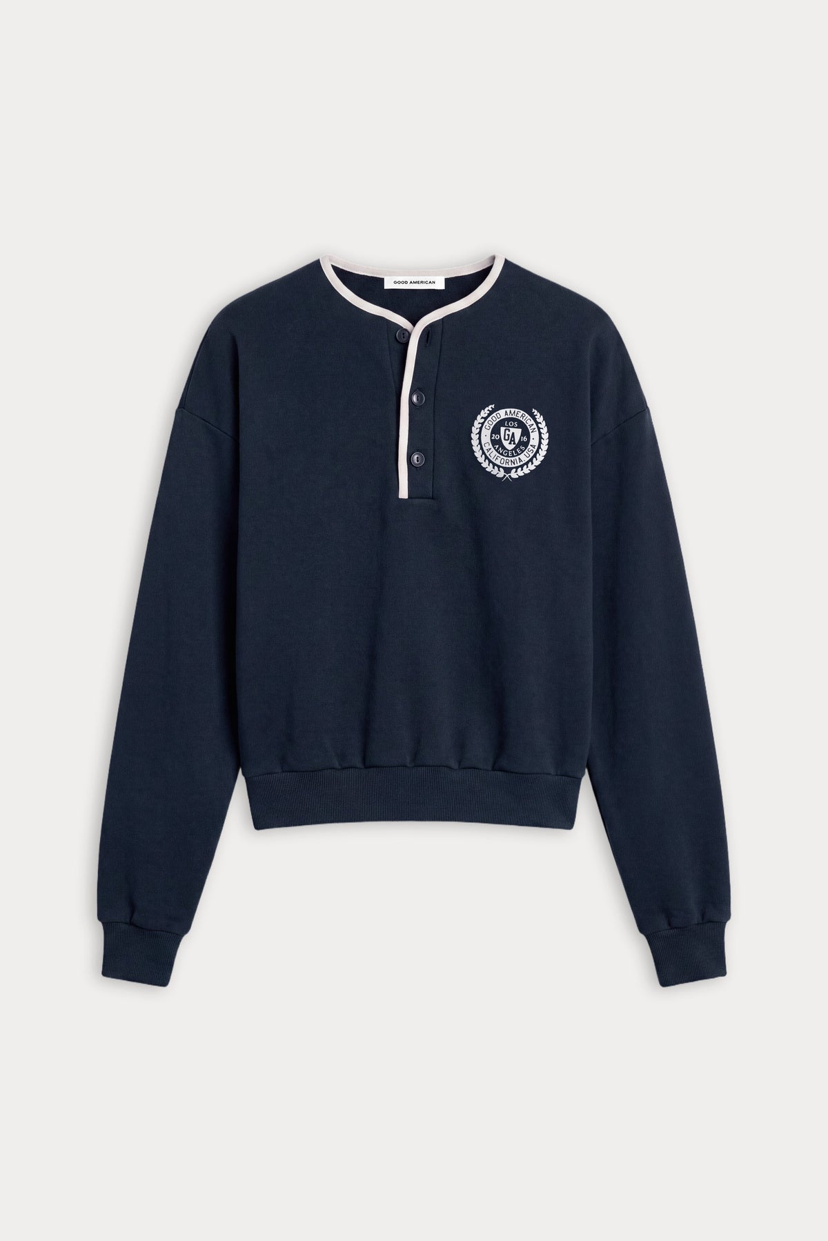 Premium THE BRUSHED FLEECE HENLEY NEW NAVY