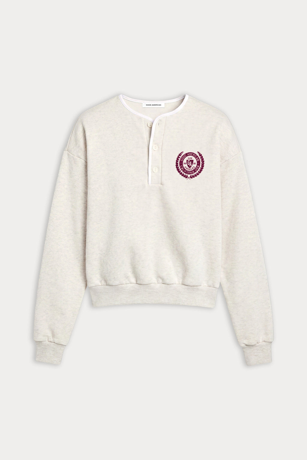 Premium THE BRUSHED FLEECE HENLEY OATMEAL