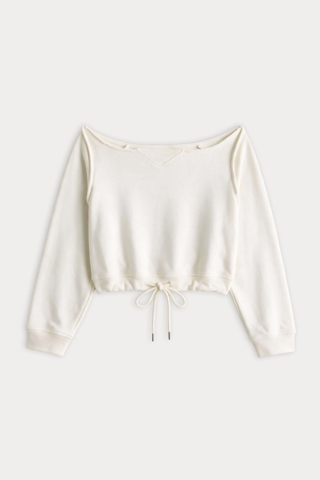Premium THE FRENCH TERRY TIE SWEATSHIRT CHALK
