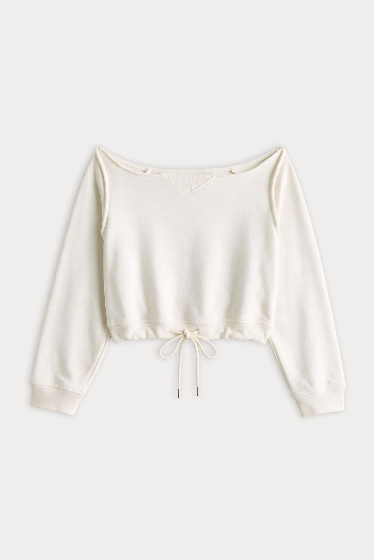 Premium THE FRENCH TERRY TIE SWEATSHIRT CHALK