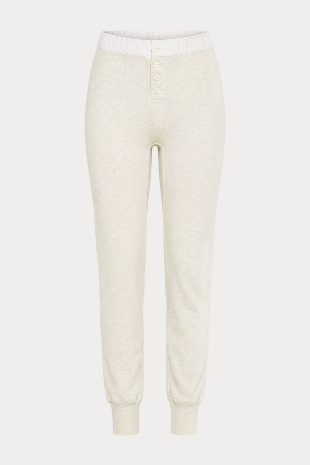 Premium THE FRENCH TERRY BUTTON FRONT LEGGING OATMEAL HEATHER