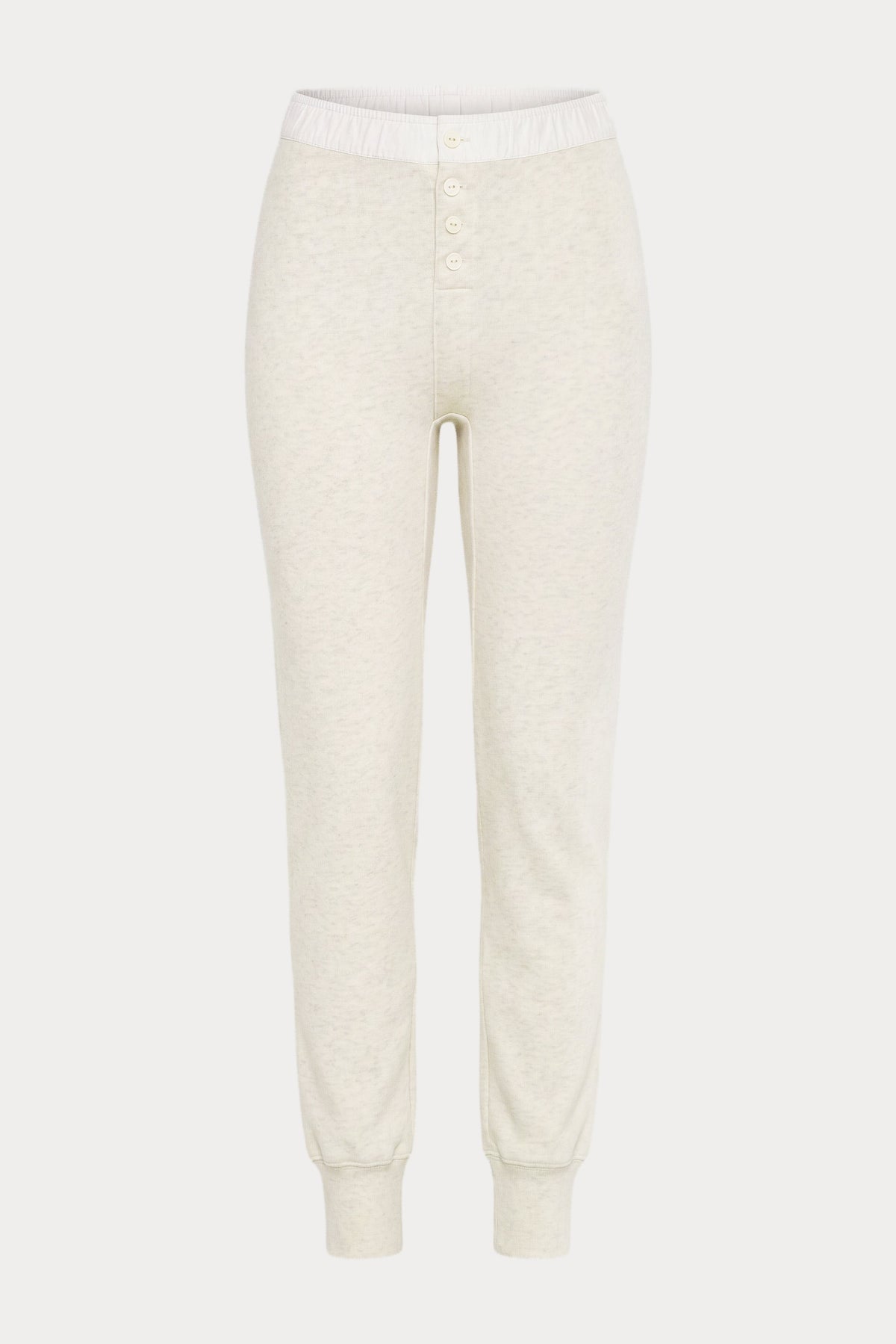 Premium THE FRENCH TERRY BUTTON FRONT LEGGING OATMEAL HEATHER