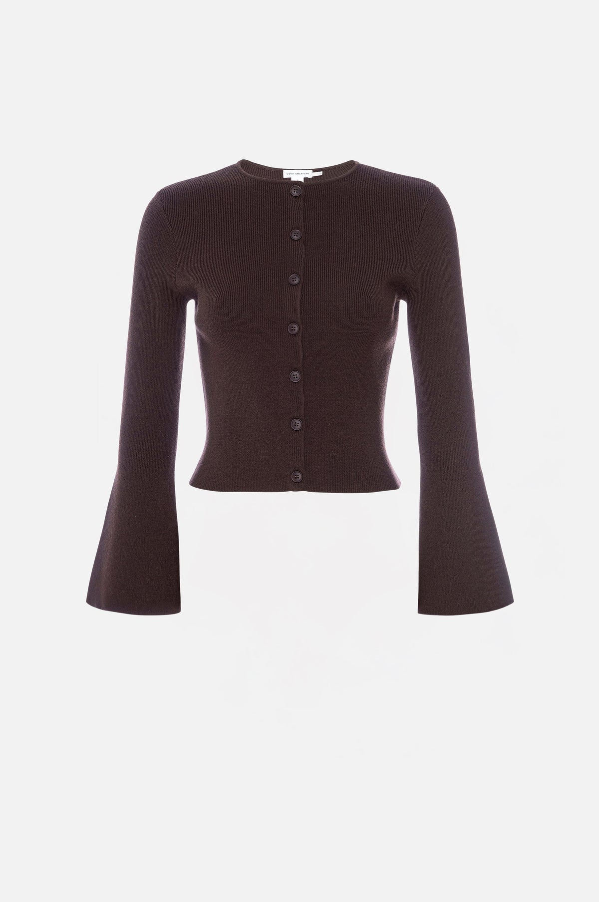 Premium BELL SLEEVE KNIT CARDIGAN BARK003