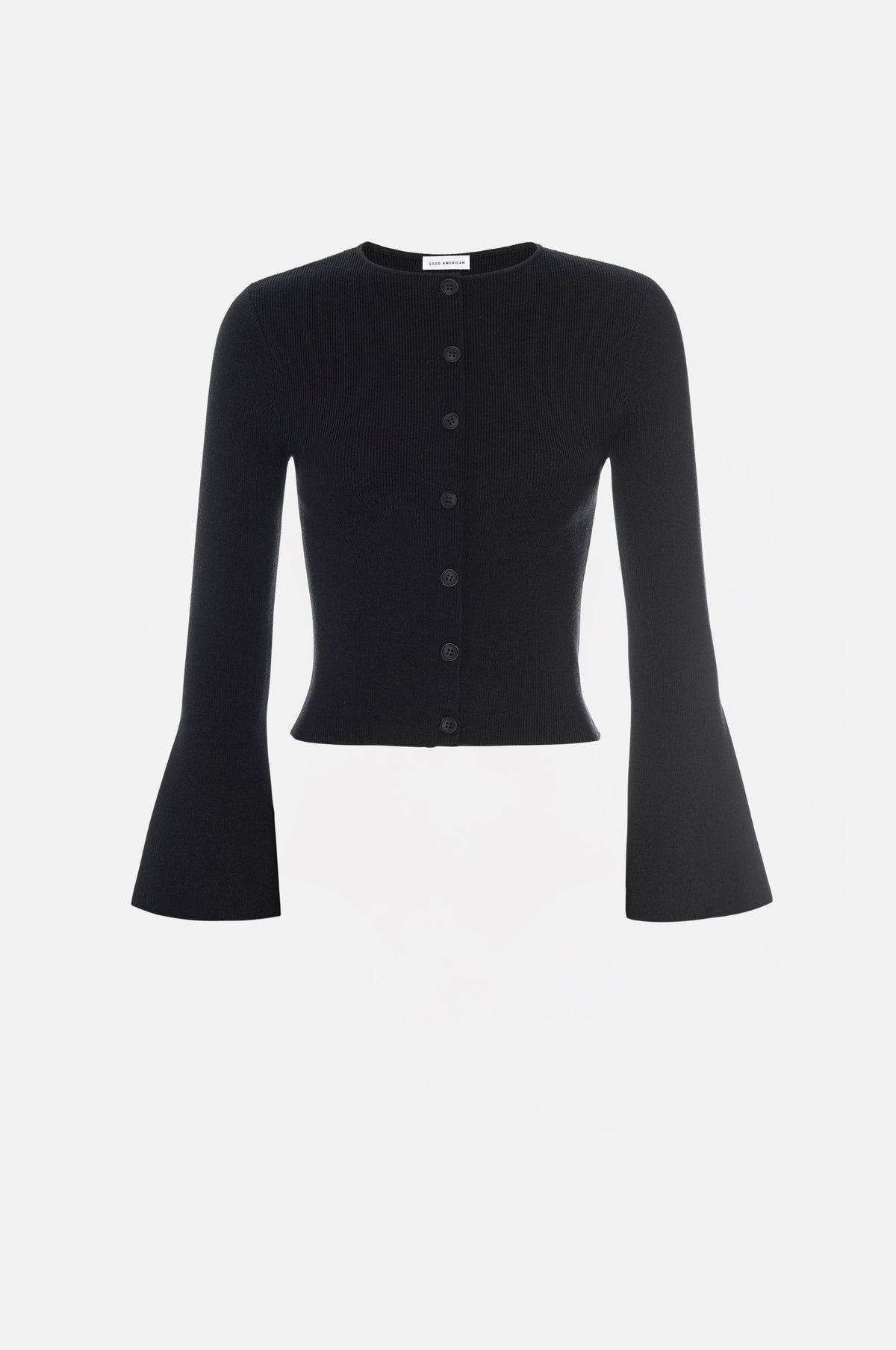 Premium BELL SLEEVE KNIT CARDIGAN BLACK001