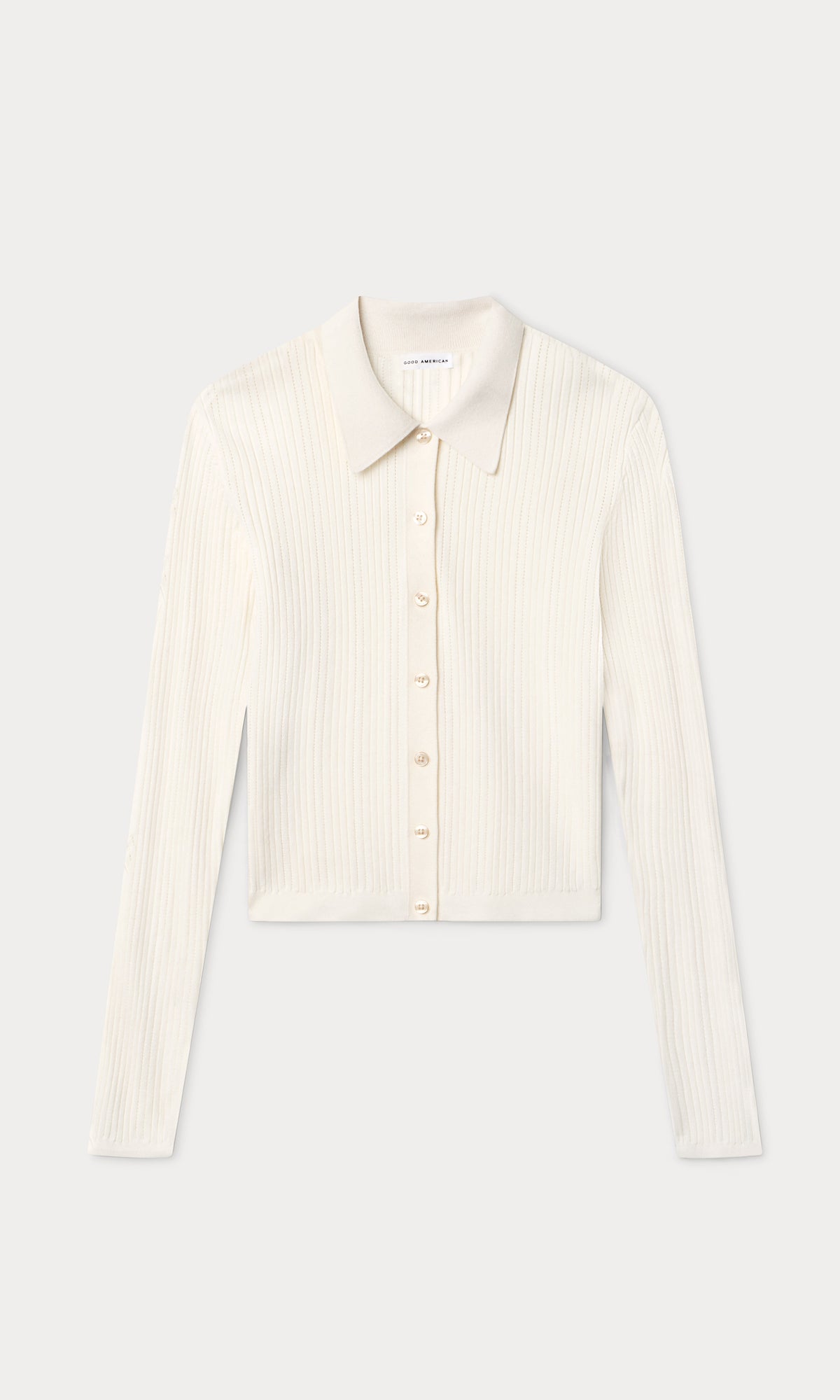 Premium THE LADDER RIB CARDIGAN CHALK