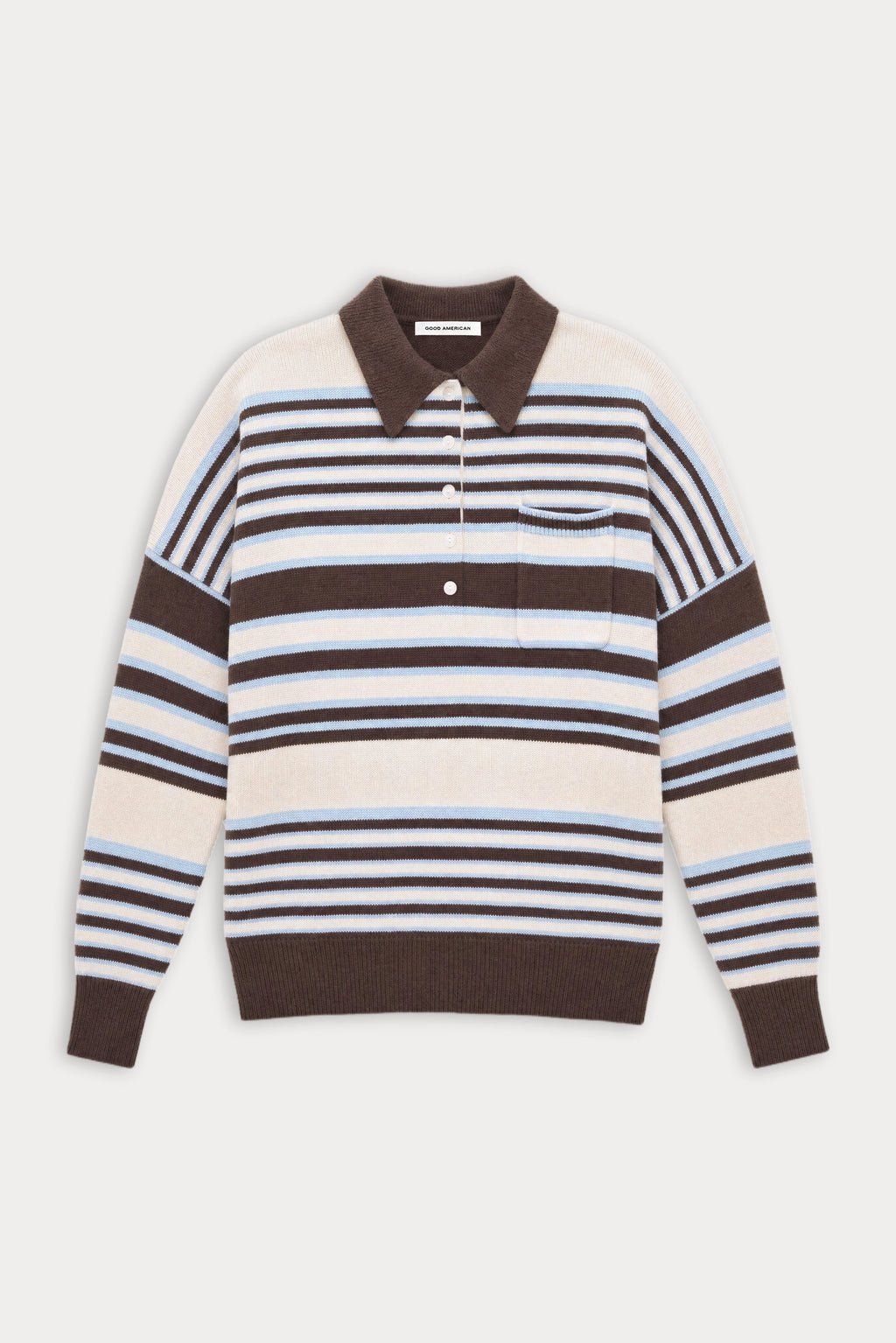Premium THE OVERSIZED RUGBY SWEATER MOCHA STRIPE