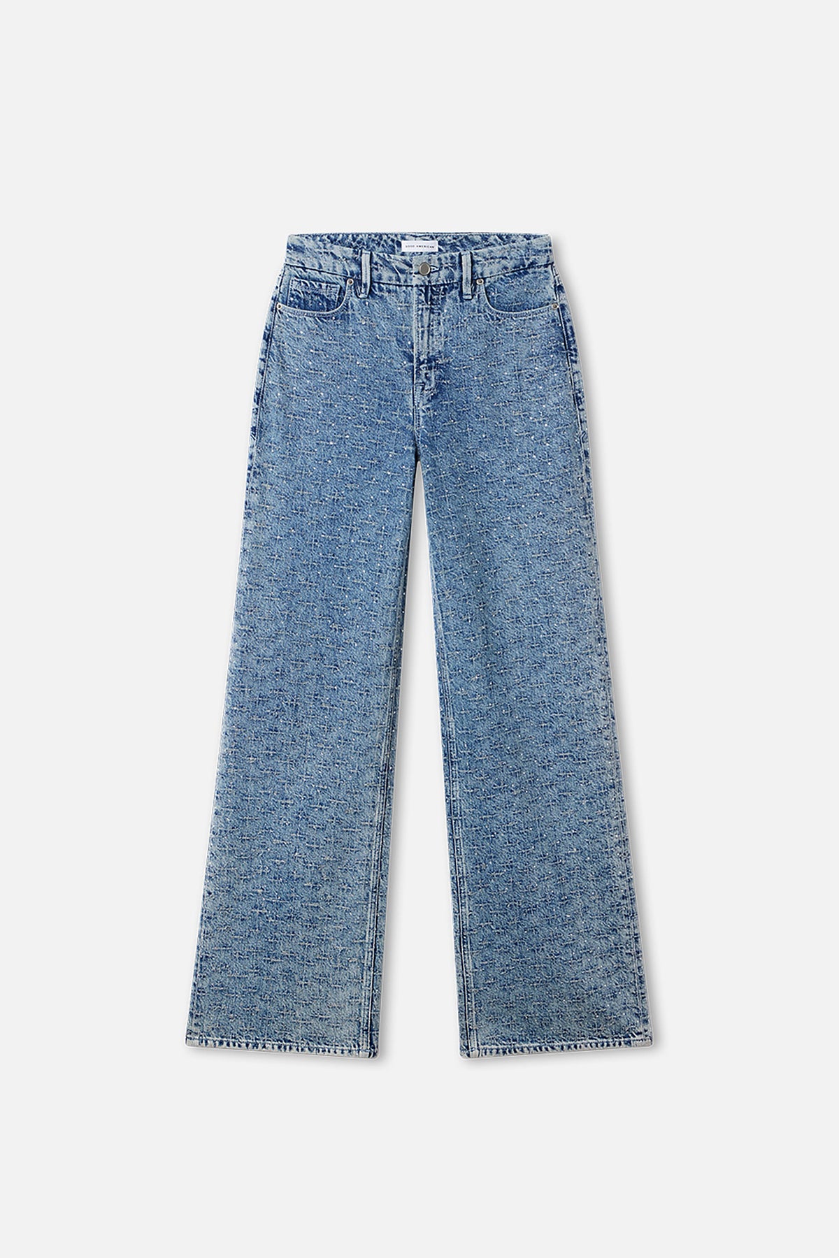 Premium GOOD SKATE WIDE CRYSTAL JEANS INDIGO1070