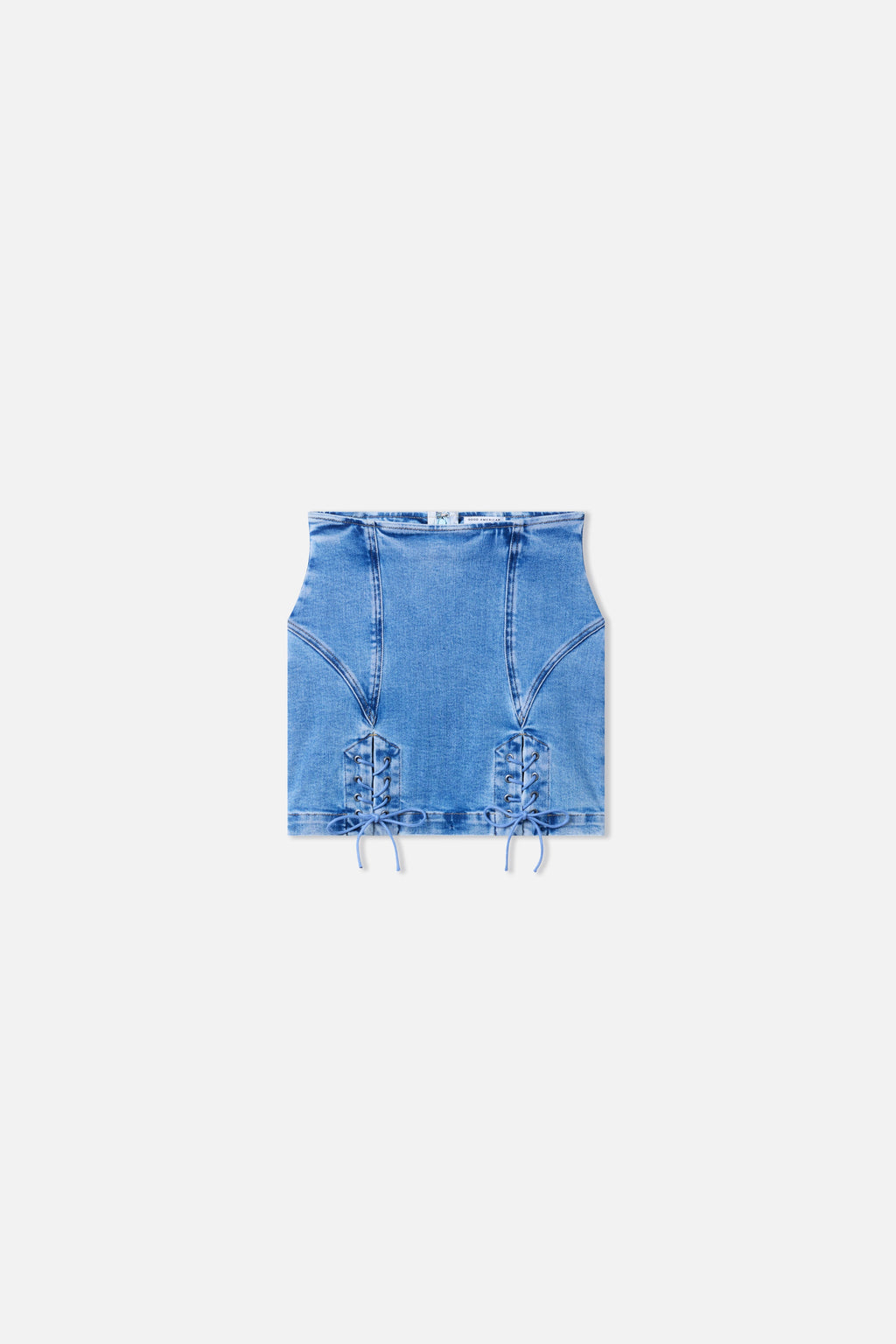 Premium DOLLY LACE UP MINI SKIRT INDIGO1090