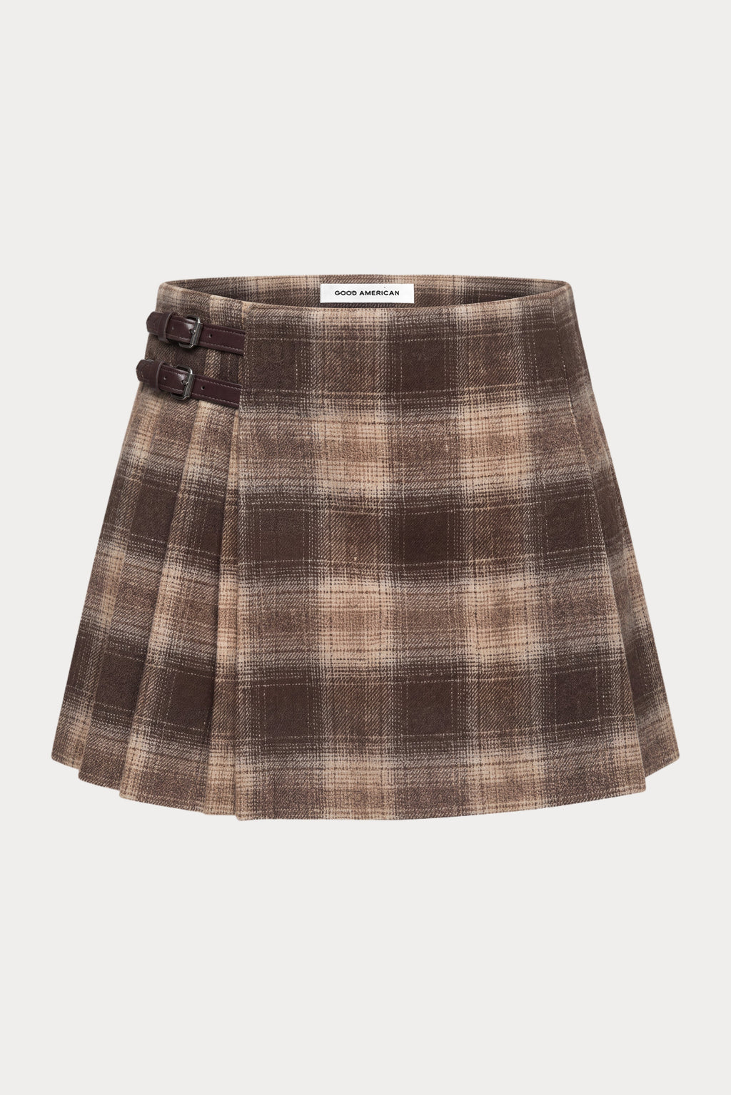 Premium THE MICRO BUCKLE SKIRT MOCHA PLAID