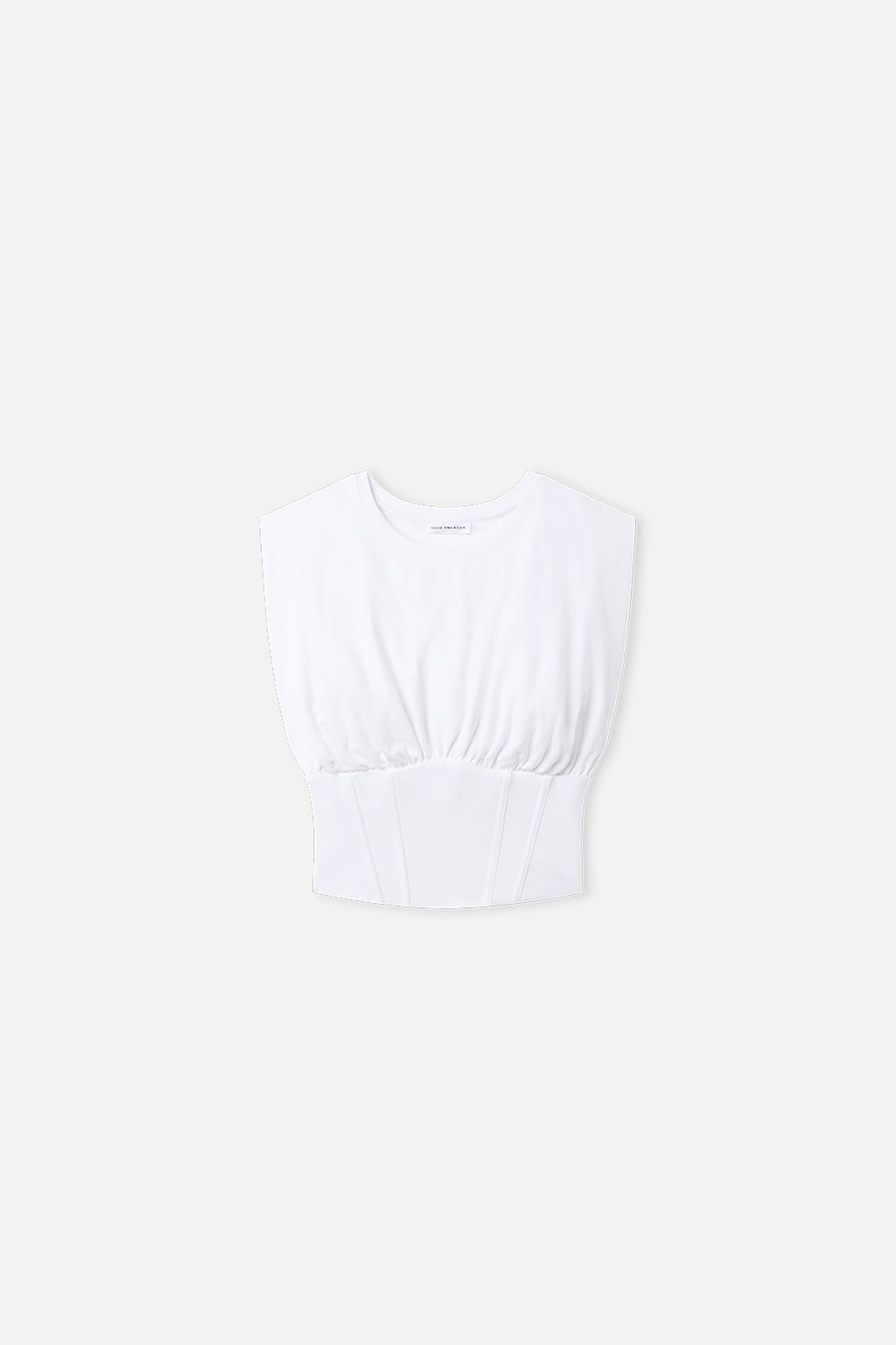 Premium SLEEVELESS CORSET TOP WHITE001
