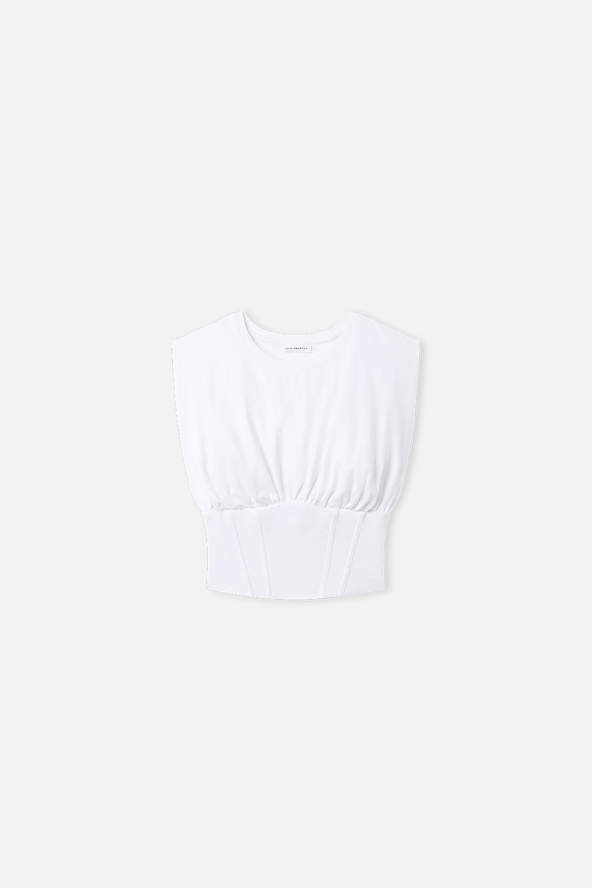 Premium SLEEVELESS CORSET TOP WHITE001