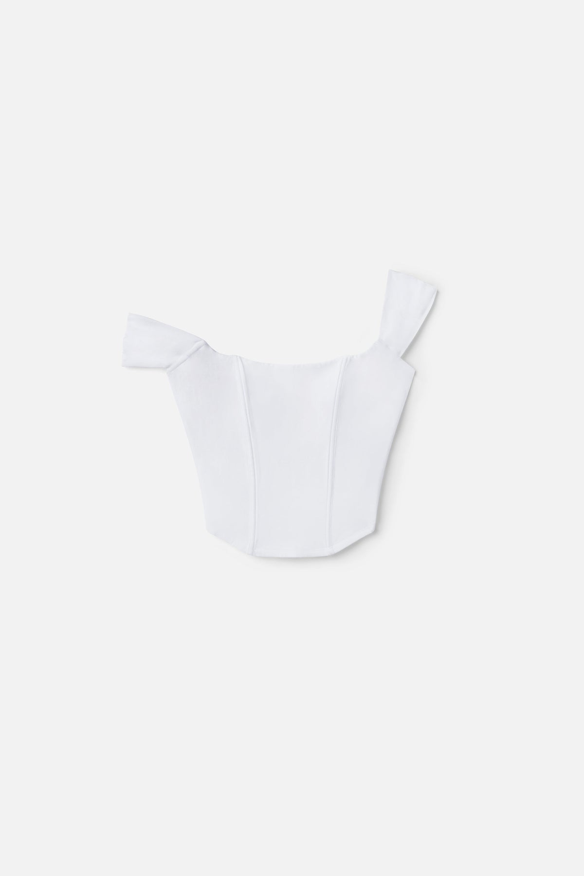 Premium DOLLY SUPER STRETCH CORSET TOP WHITE001