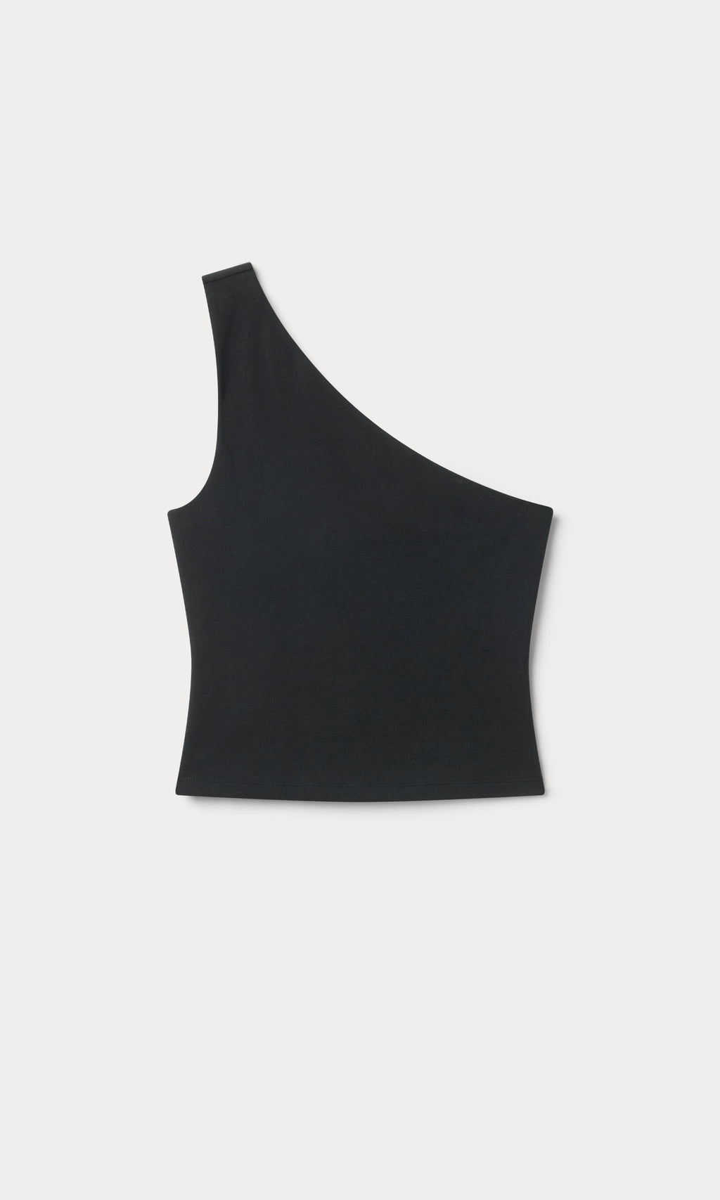 Premium SUPER STRETCH ONE SHOULDER TANK BLACK001