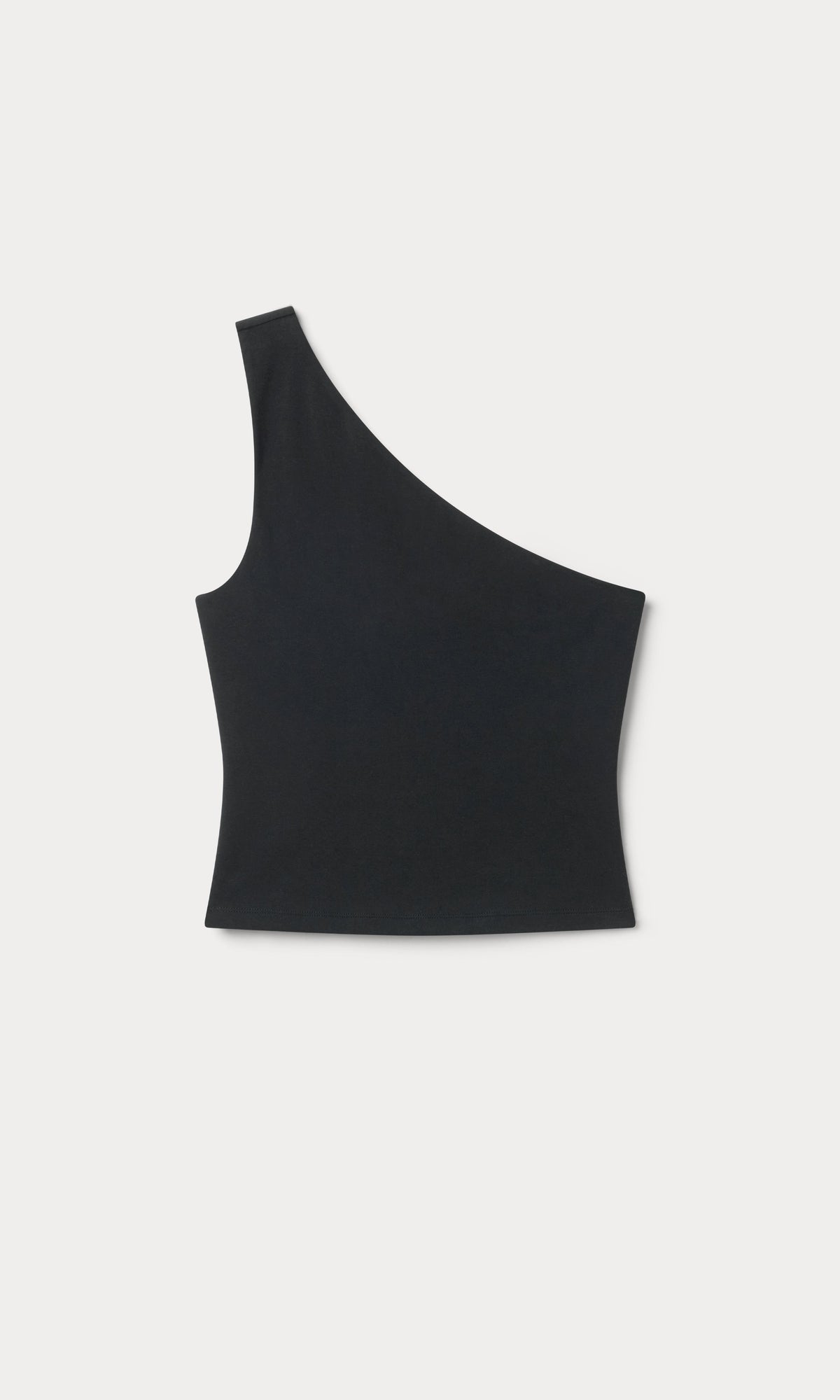 Premium SUPER STRETCH ONE SHOULDER TANK BLACK001