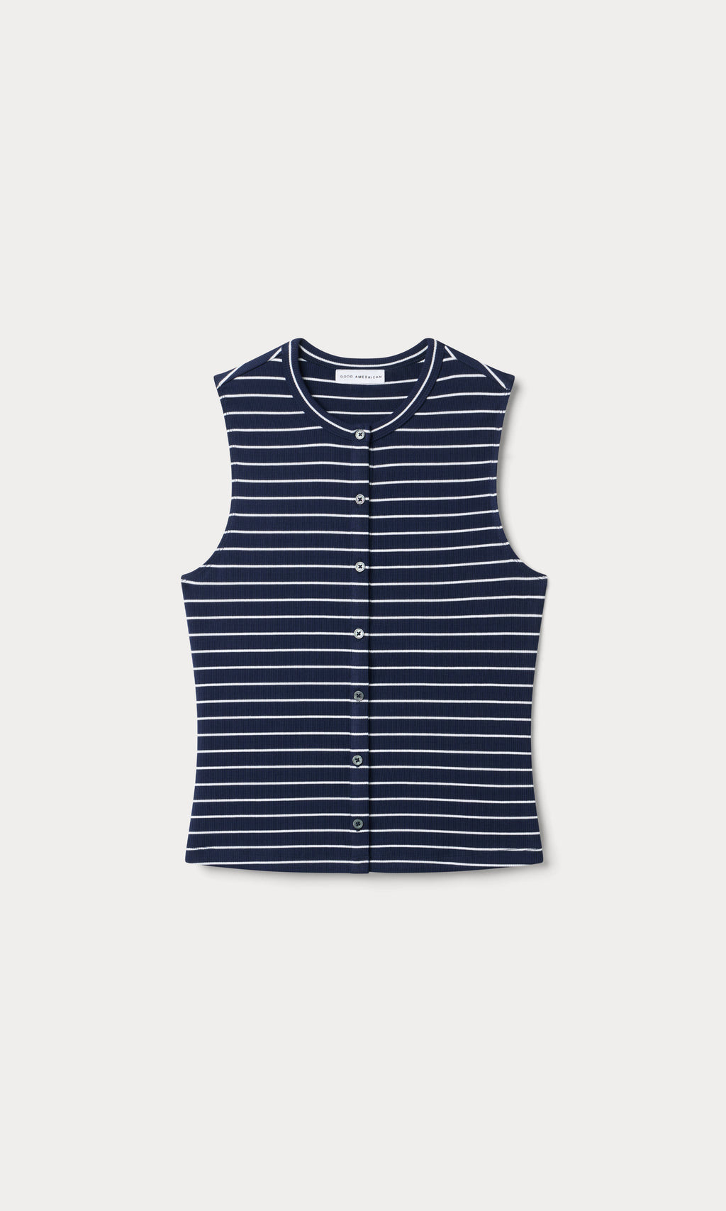 Premium THE RIB SPLAY TOP SIMPLE STRIPE HORIZON INK