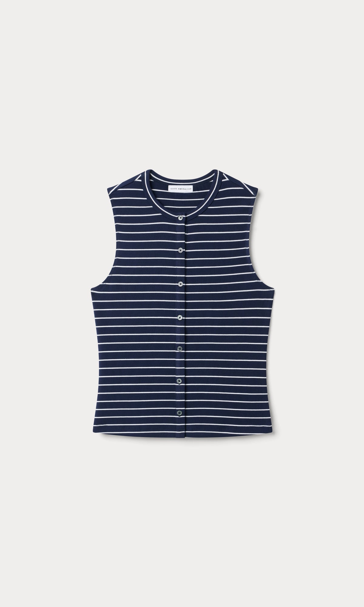 Premium THE RIB SPLAY TOP SIMPLE STRIPE HORIZON INK