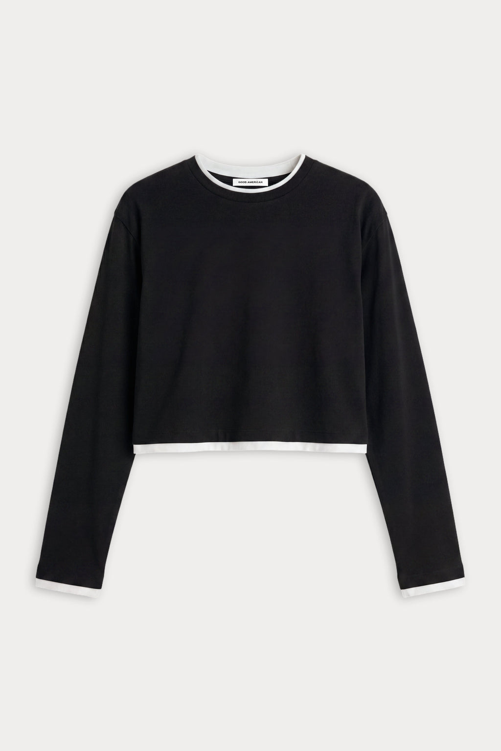 Premium THE LONG SLEEVE LAYERED TEE BLACK