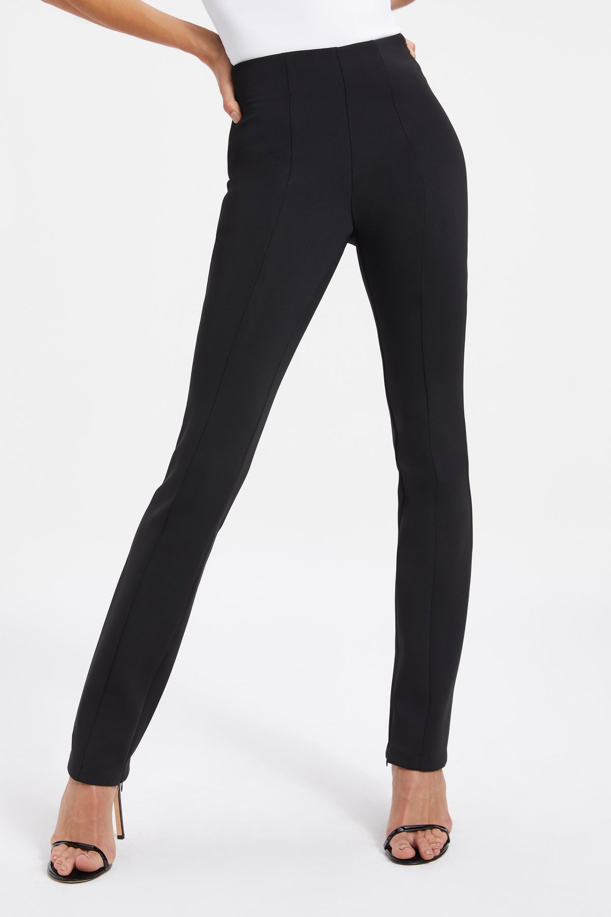 Premium GOOD WAIST SCUBA PANTS BLACK001