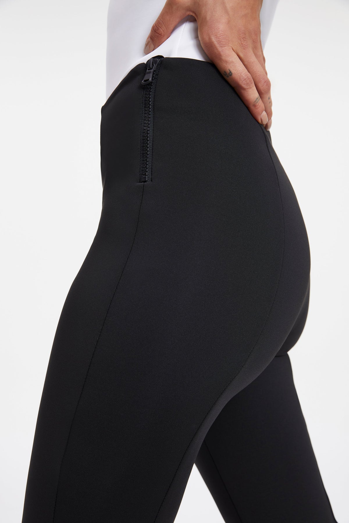 Premium GOOD WAIST SCUBA PANTS BLACK001