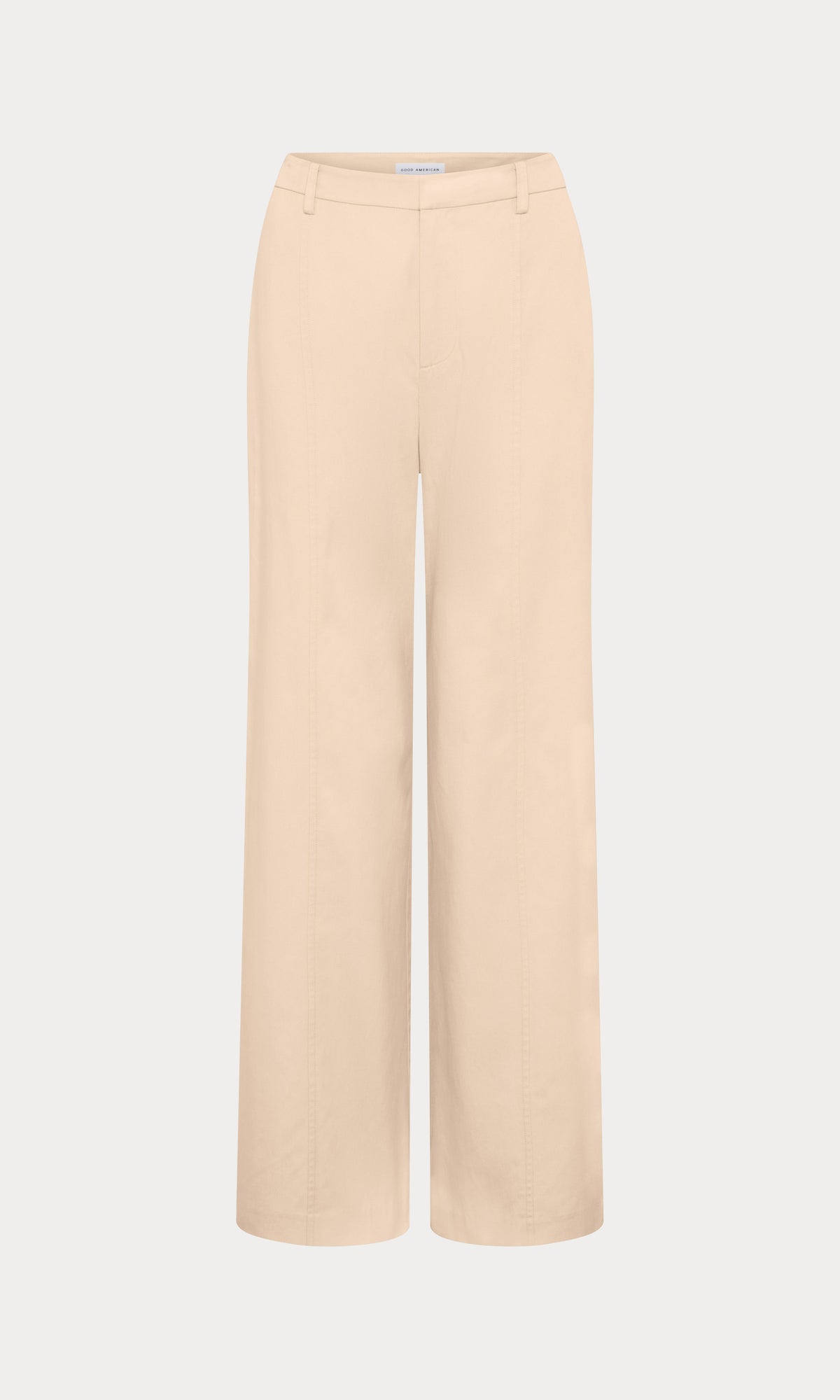 Premium THE SEAMED WIDE LEG TROUSER LIGHT TAUPE