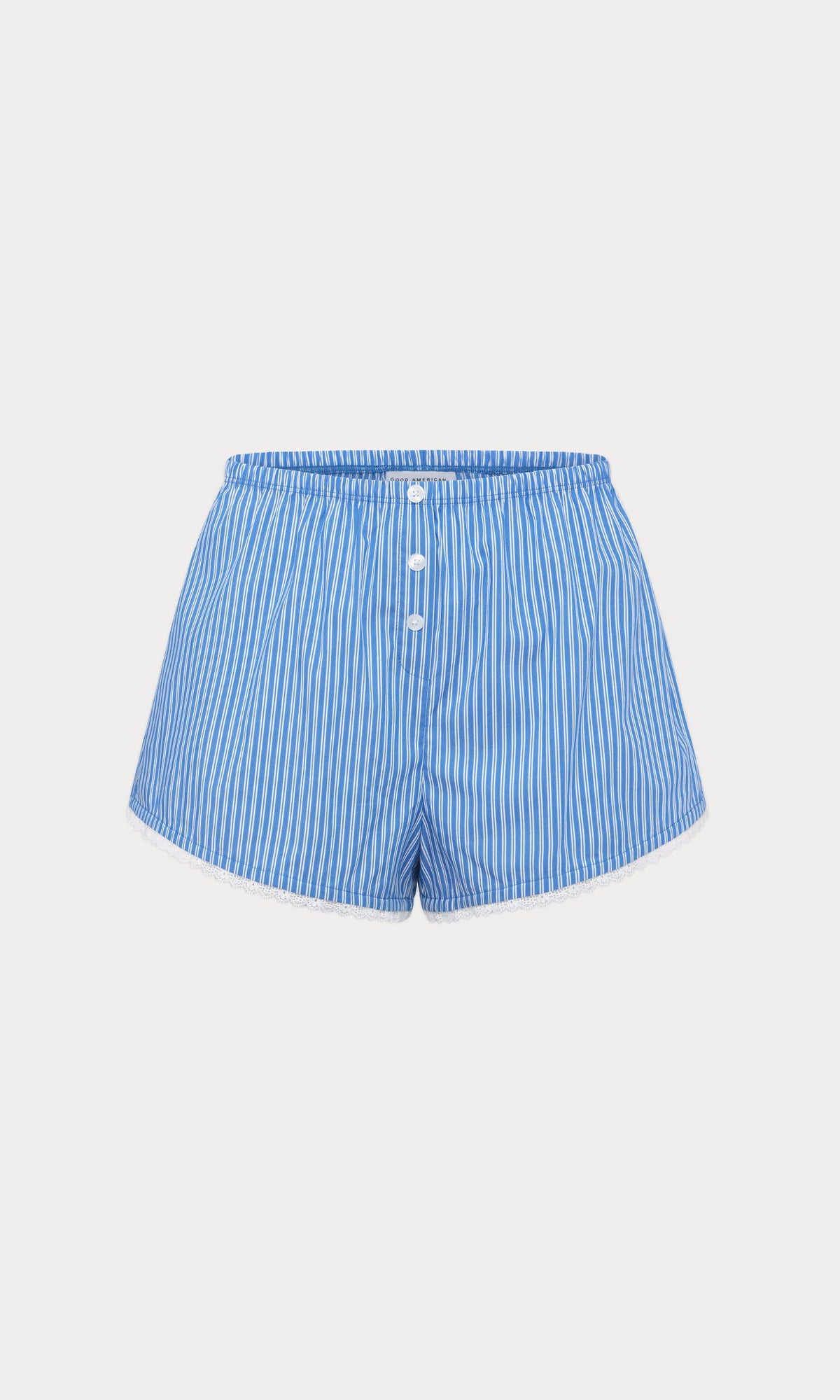 Premium POPLIN PULL ON BOXER SHORTS BLUE & WHITE STRIPE