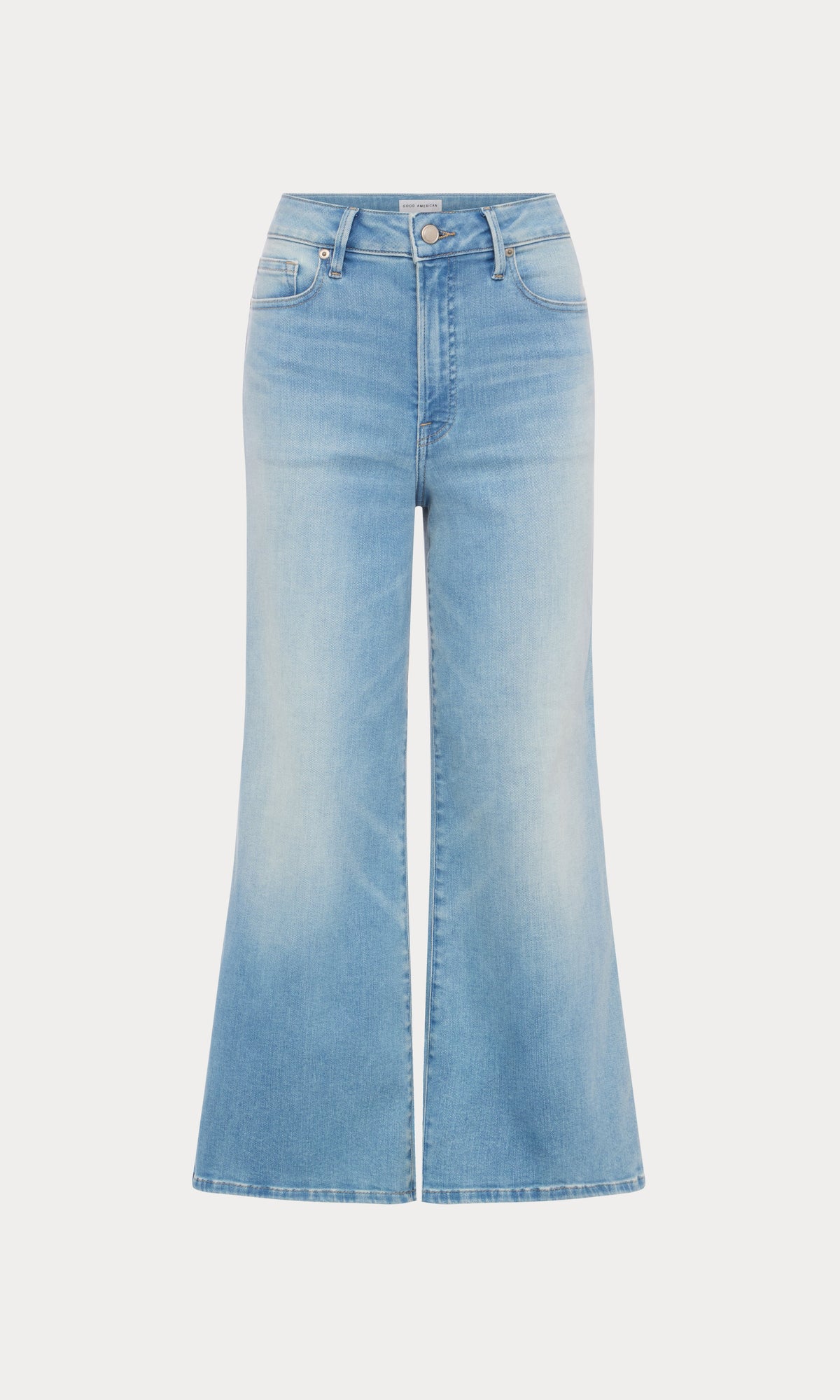 Premium SOFT TECH GOOD WAIST PALAZZO CROPPED JEANS INDIGO1225