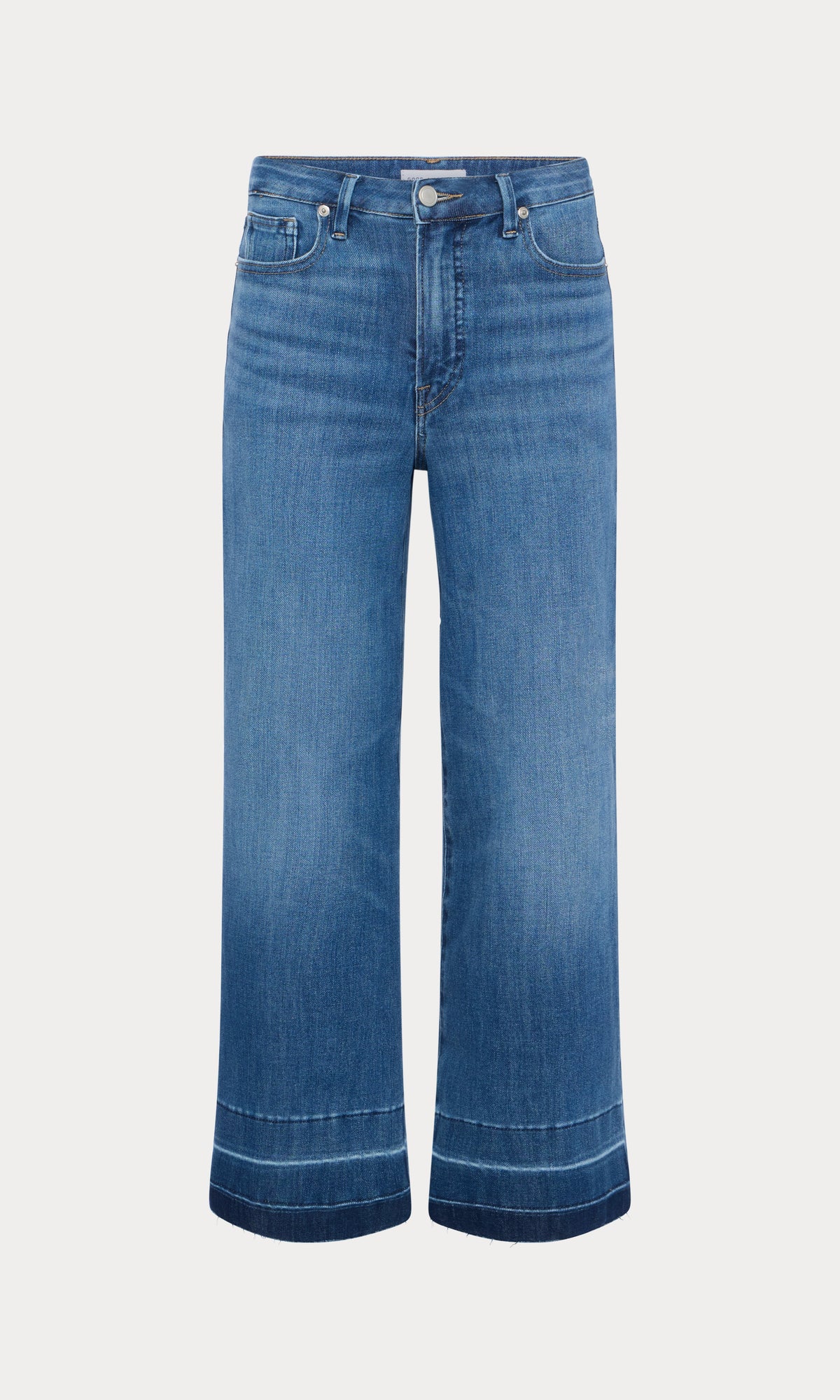 Premium SOFT TECH GOOD WAIST PALAZZO CROPPED JEANS INDIGO1213