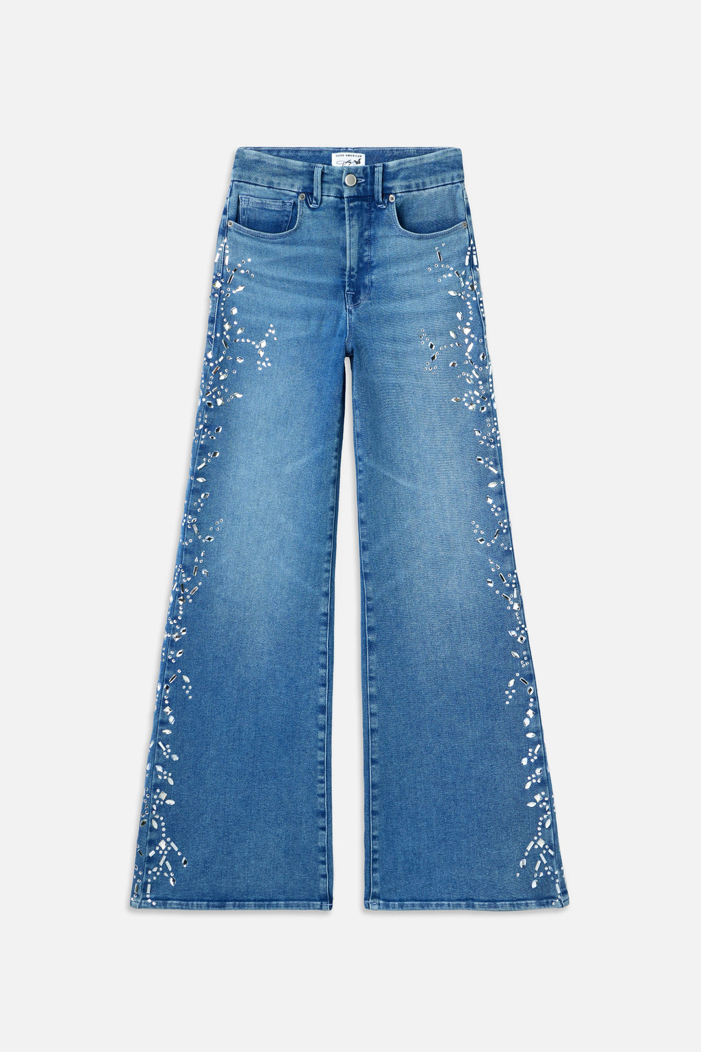 Premium DOLLY JOLEANS CRYSTAL WIDE JEANS INDIGO1089