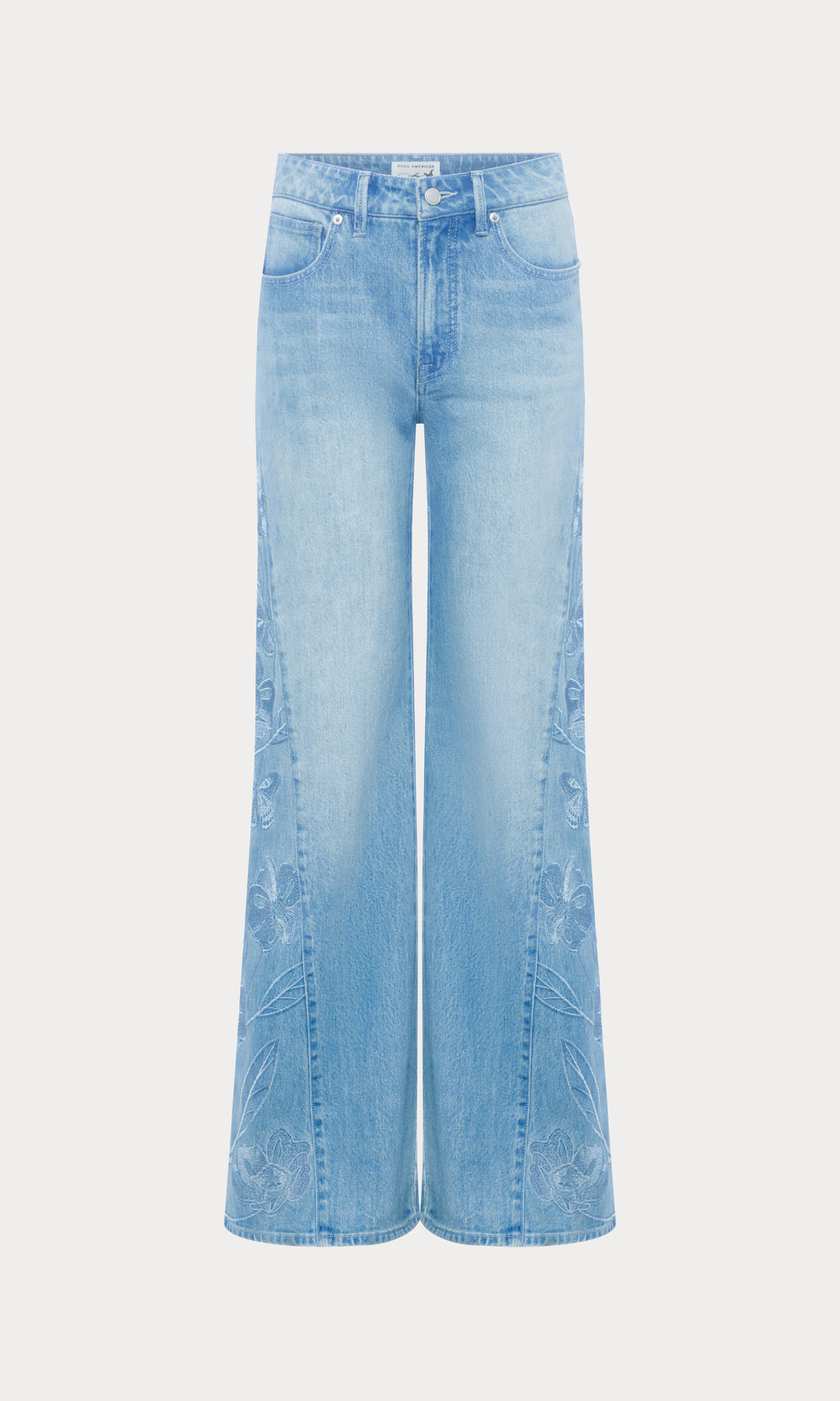 Premium DOLLY JOLEANS EMBROIDERED GOOD WAIST PALAZZO JEANS INDIGO1202