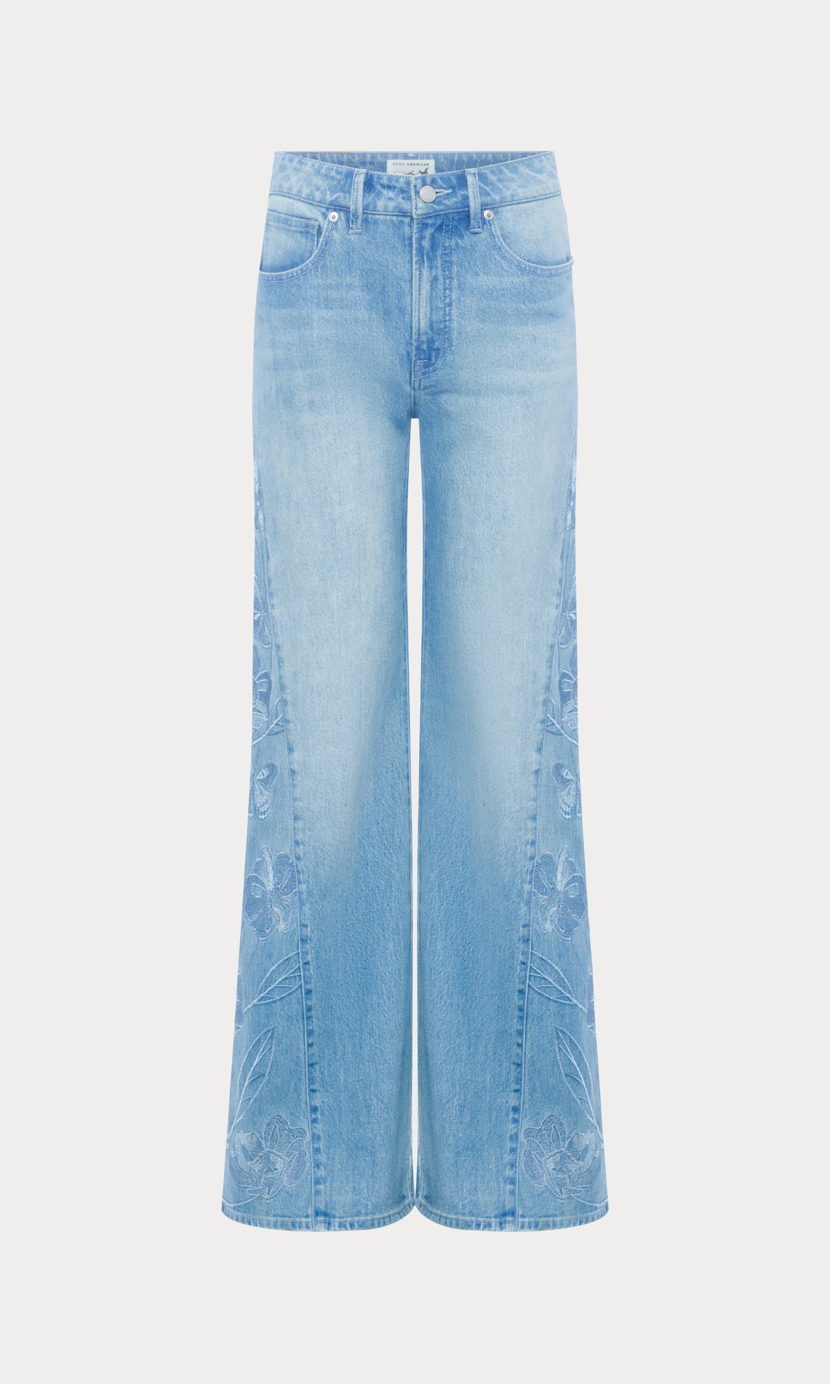 Premium DOLLY JOLEANS EMBROIDERED GOOD WAIST PALAZZO JEANS INDIGO1202