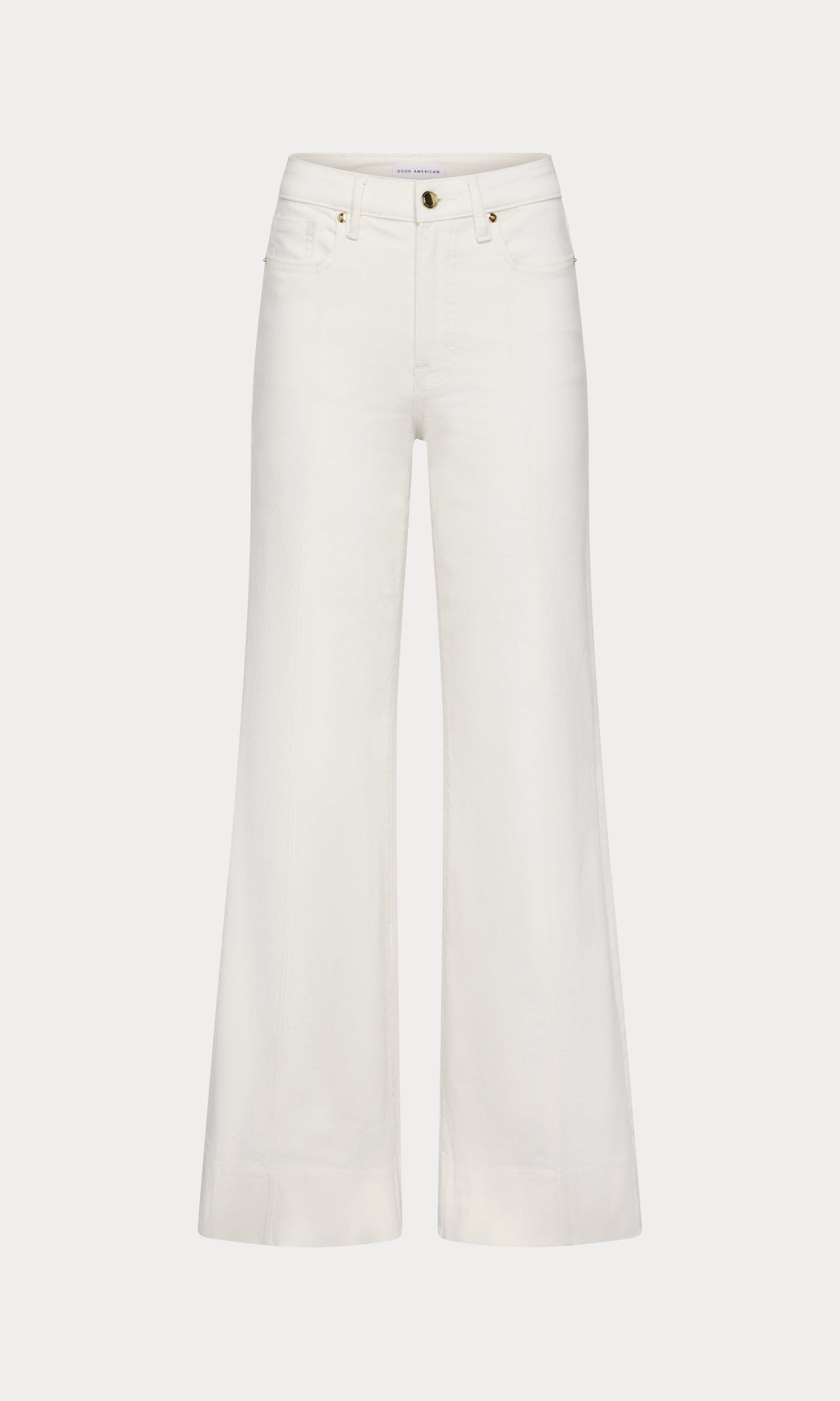 Premium GOOD WAIST PALAZZO JEANS COTTON WHITE