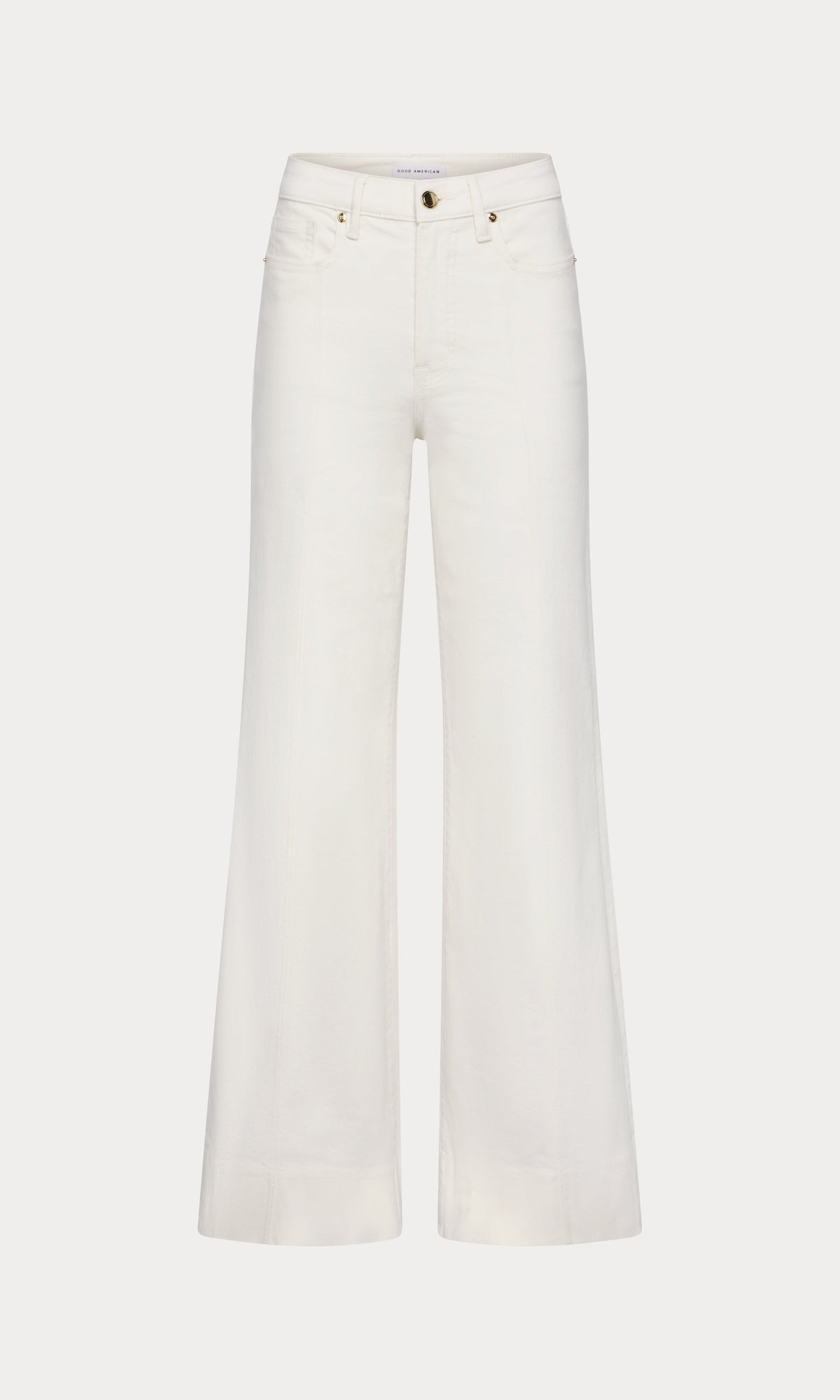 Premium GOOD WAIST PALAZZO JEANS COTTON WHITE