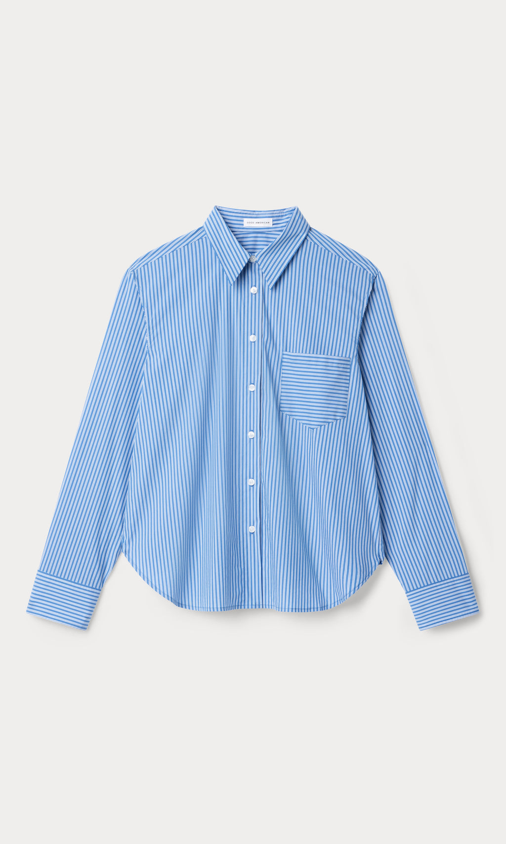 Premium POPLIN CLASSIC BOXY SHIRT BLUE & WHITE STRIPE