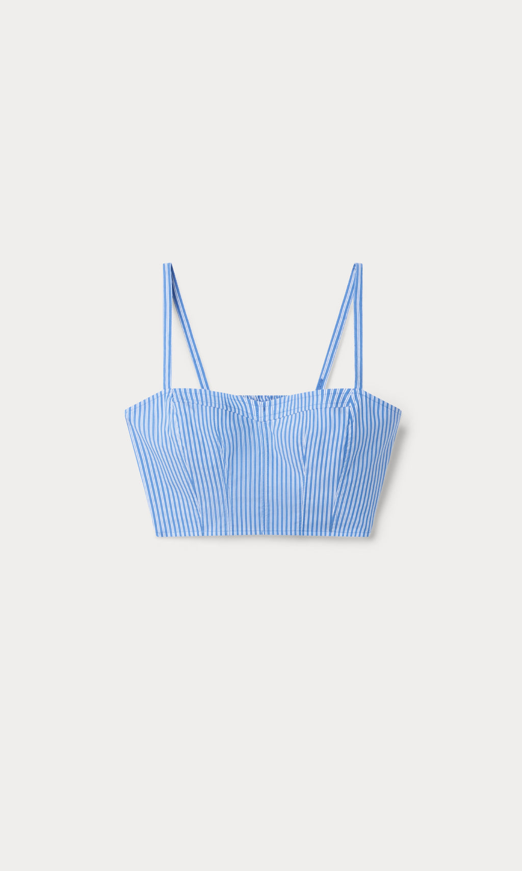 Premium POPLIN BUSTIER CAMI TOP BLUE AND WHITE STRIPE