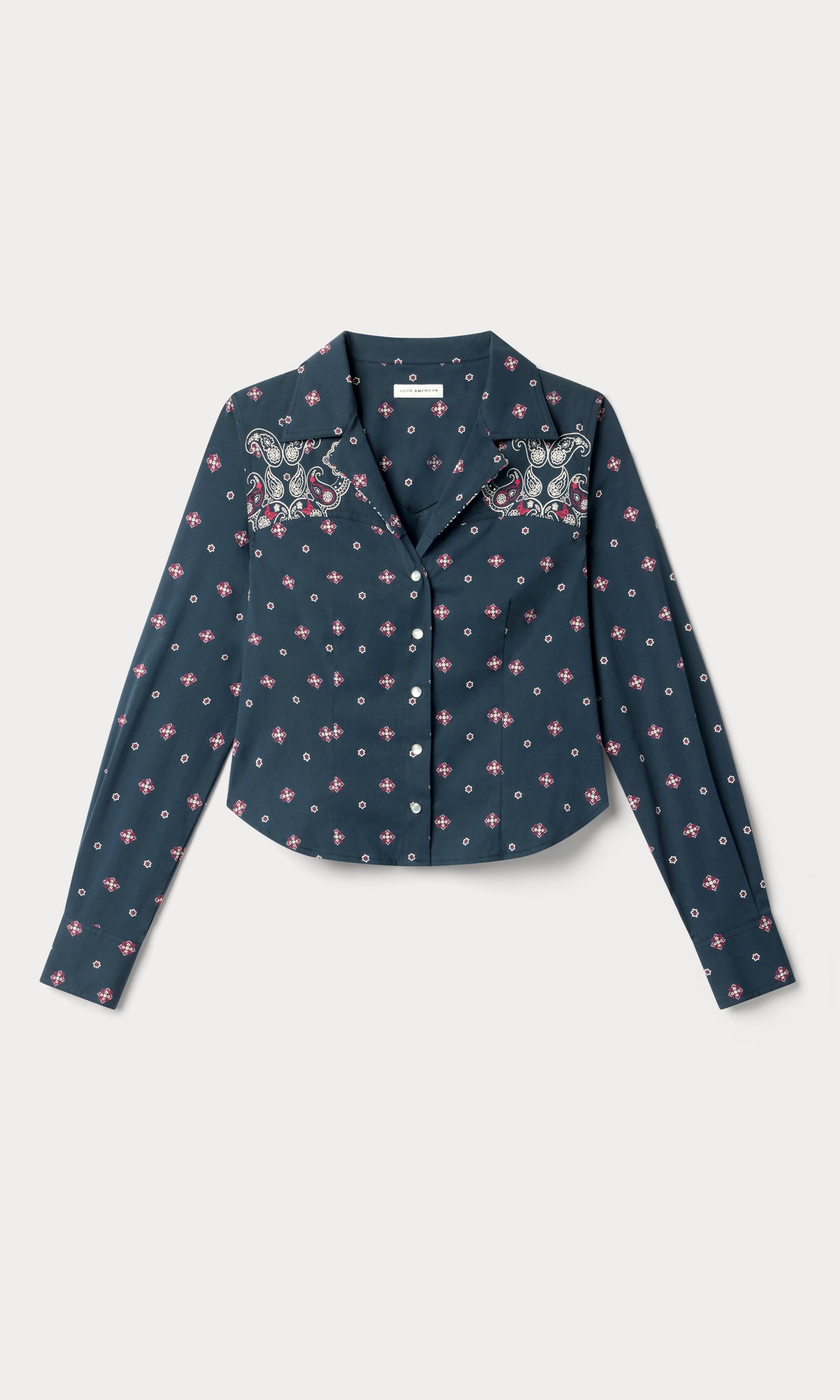 Premium DOLLY TAILORED POPLIN SHIRT NEW NAVY BANDANA PRINT