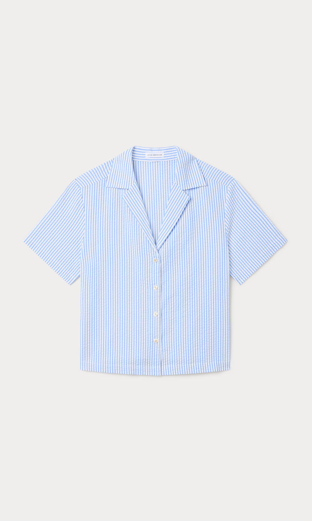 Premium THE SEERSUCKER CAMP SHIRT BLUE STRIPE