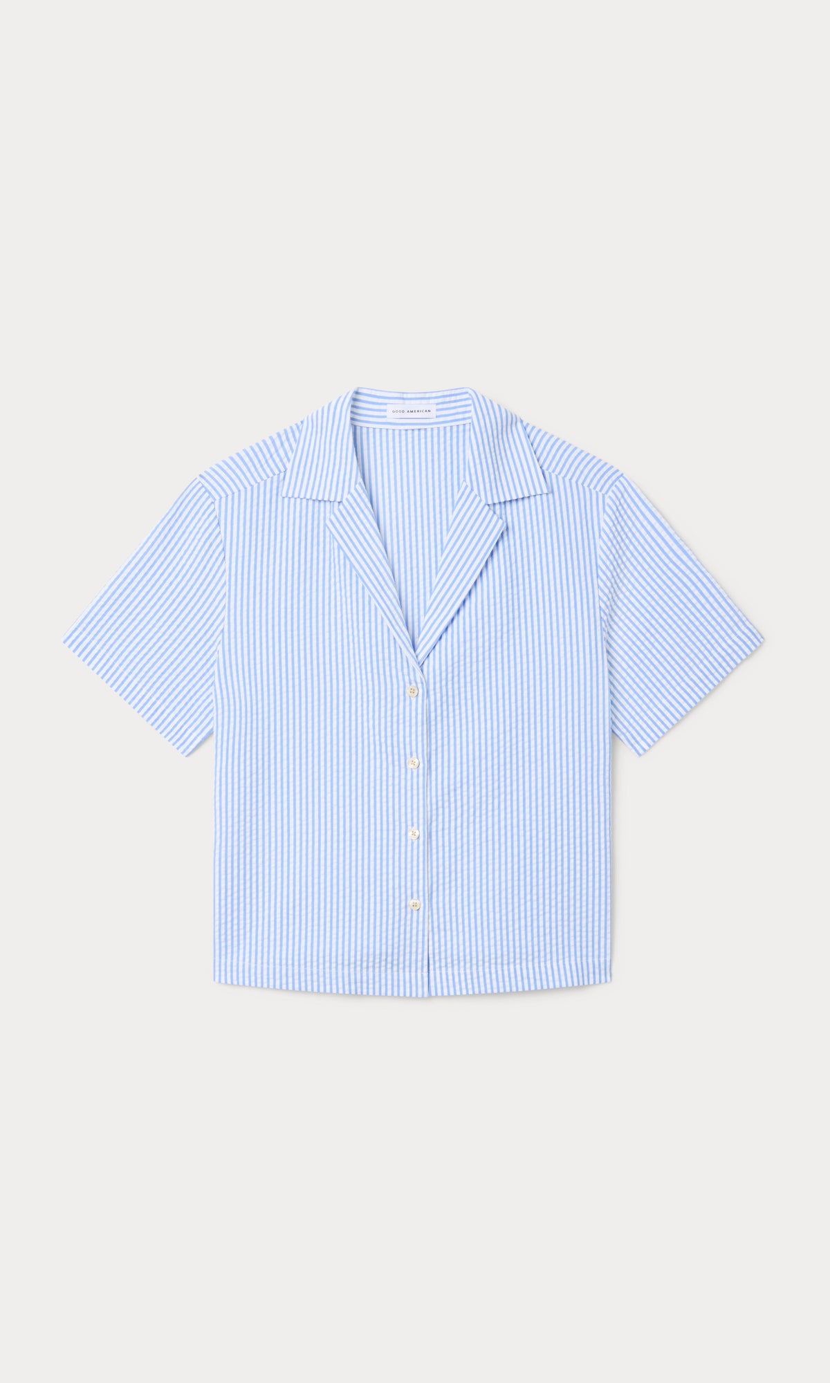 Premium THE SEERSUCKER CAMP SHIRT BLUE STRIPE