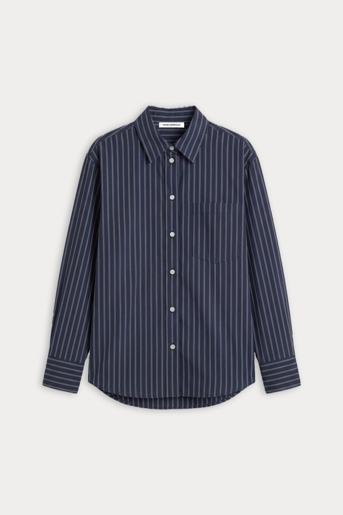 Premium THE POPLIN EASY SHIRT NAVY STRIPE