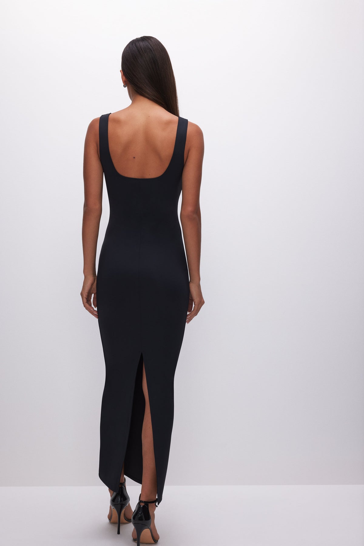 Premium SCULPTING MODERN TANK MAXI DRESS BLACK001