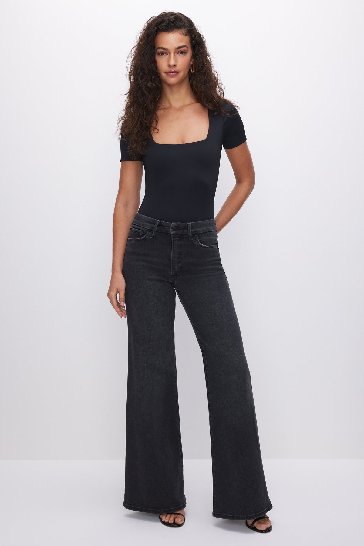 Premium SCULPTING SQUARE NECK BODYSUIT BLACK001
